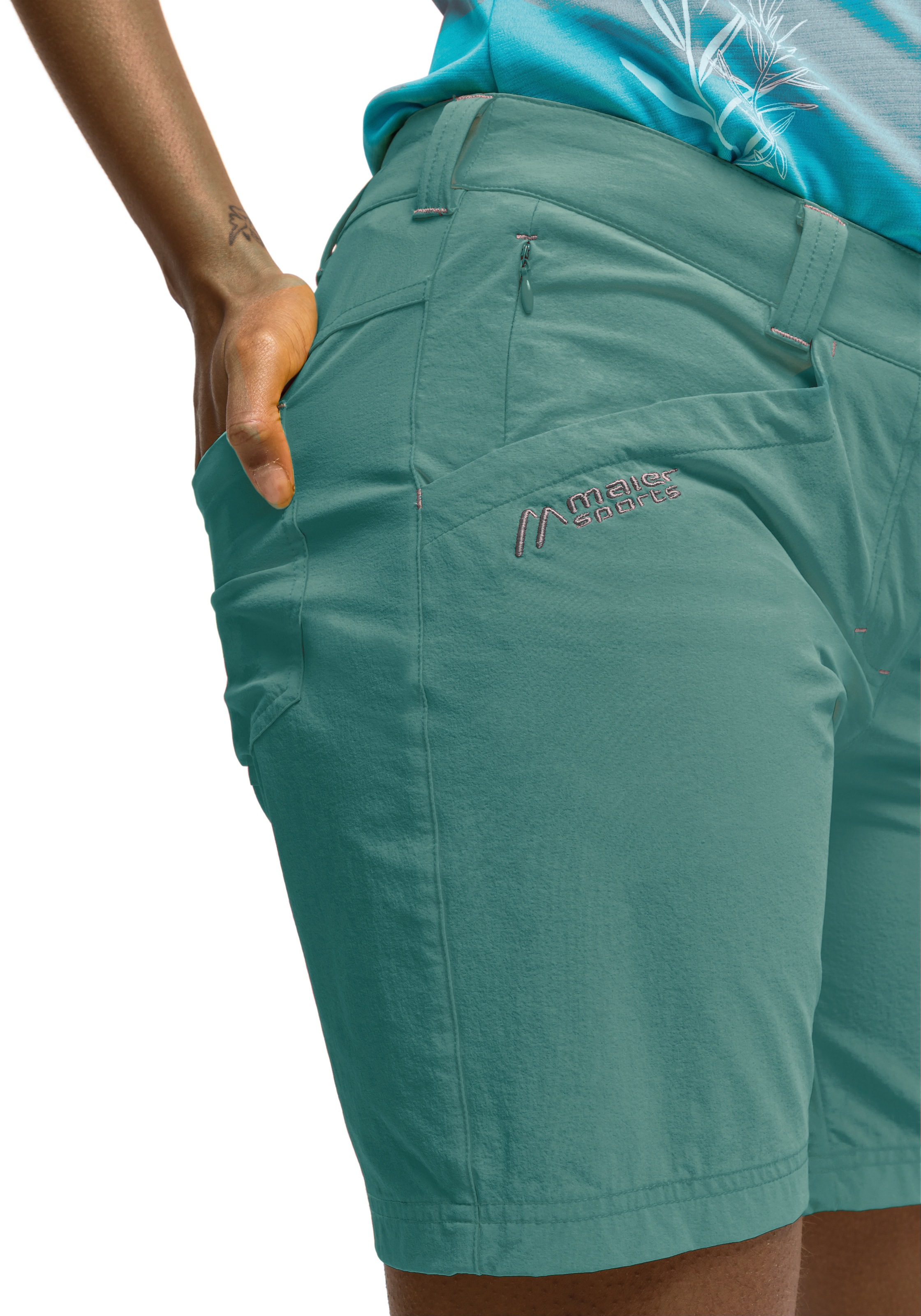 Maier Sports Funktionsshorts »Lulaka Shorts«, Damen Shorts, kurze Wanderhose, Outdoorhose mit 4 Taschen, Regular Fit