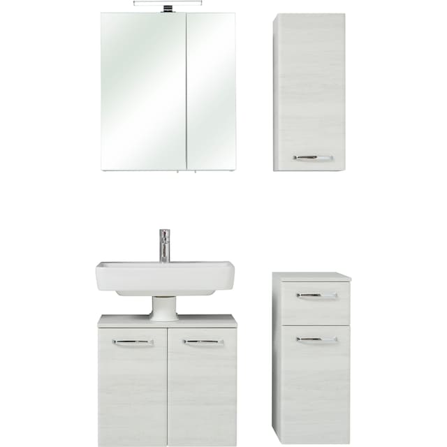 PELIPAL Badmöbel-Set »Quickset 936«, (Set, 4 St.), Spiegelschrank inkl.  LED-Beleuchtung, Metallgriffe, Türdämpfer kaufen | BAUR