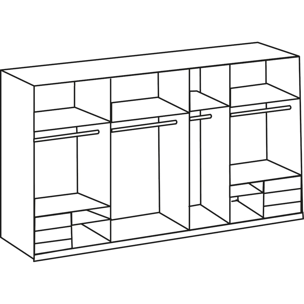 Wimex Schwebetürenschrank »Level by fresh to go«, mit Glastüren und Synchronöffnung