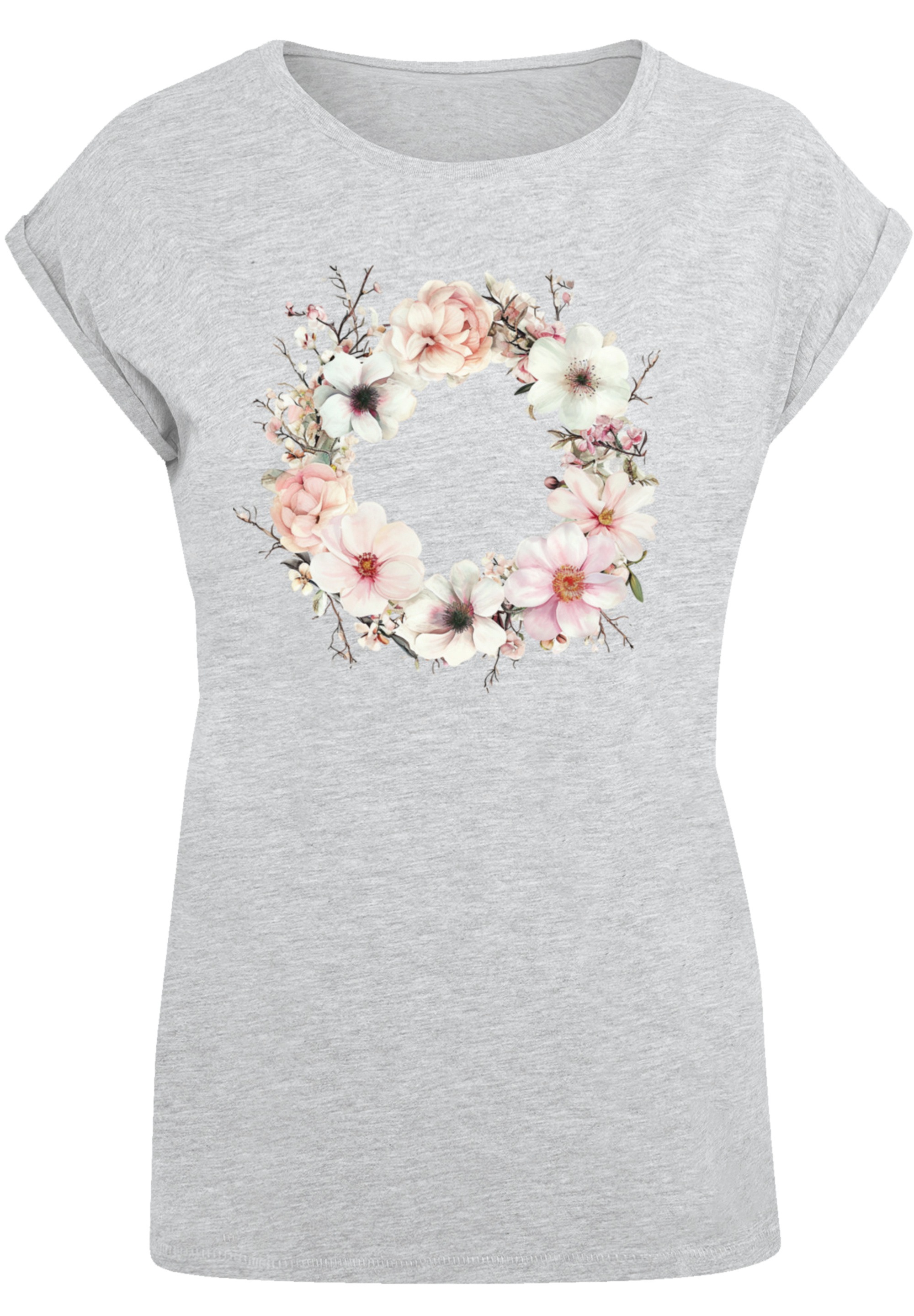 F4NT4STIC T-Shirt »Rosa Blumenkranz«, Premium Qualität
