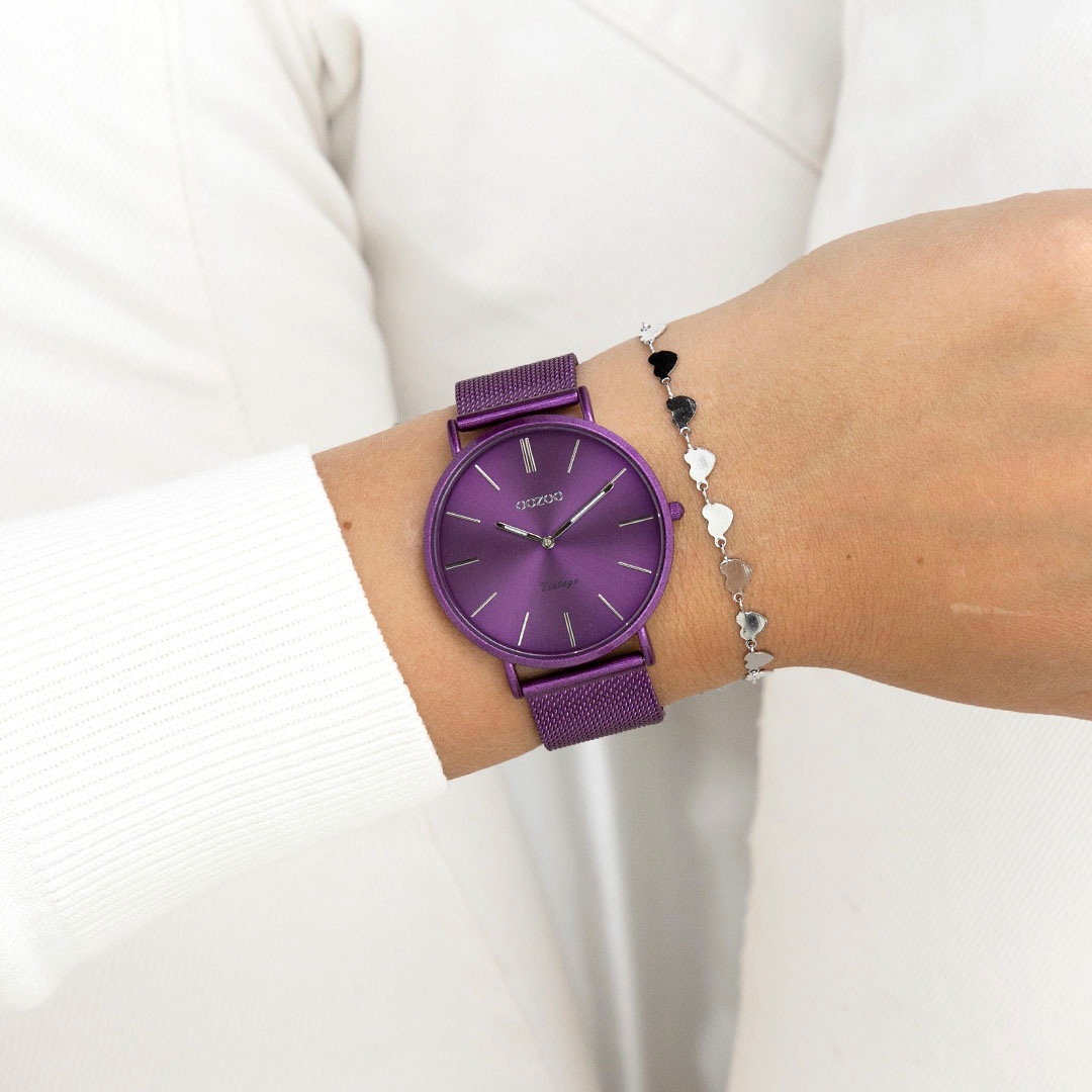OOZOO Quarzuhr, Armbanduhr, Damenuhr, Herrenuhr, Edelstahlarmband
