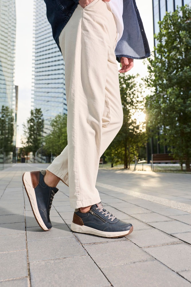 Rieker Sneaker  Schnürschuh, Halbschuh, Freizeitschuh mit Reißverschluss seitlich