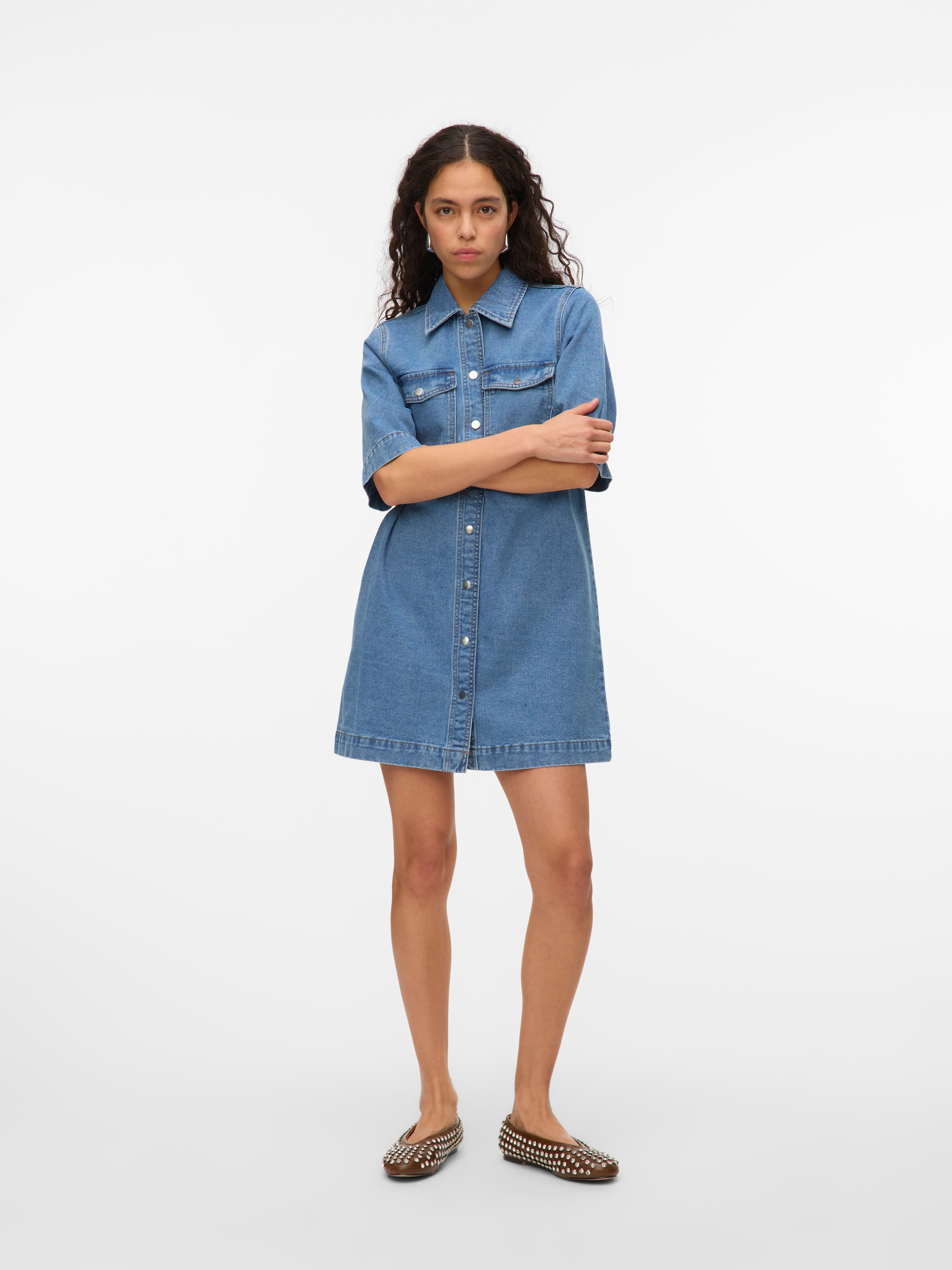 Vero Moda Jeanskleid »VMFENJA 2/4 SHORT DENIM DRESS GA NOOS«