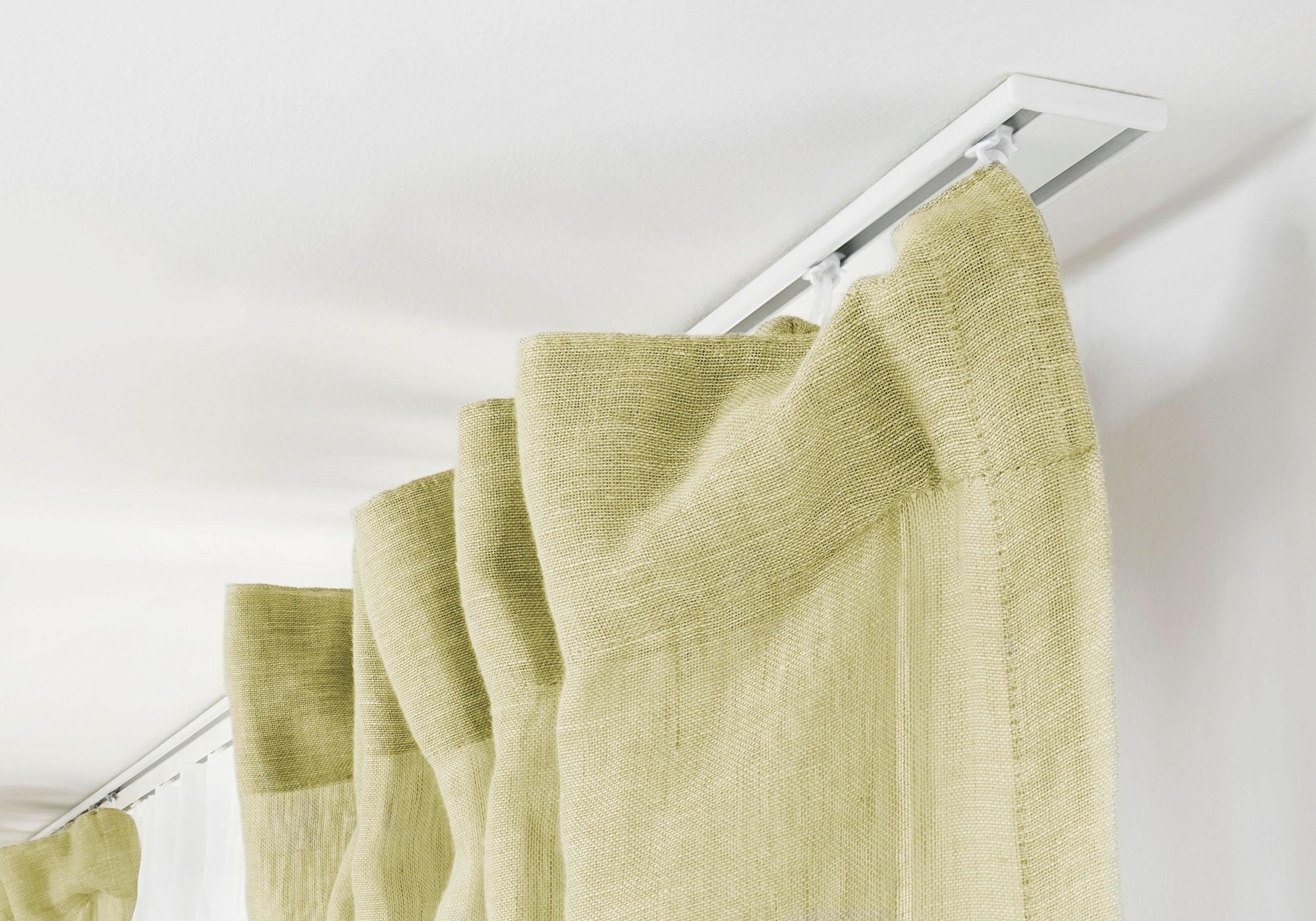 Good Life Gardinenschiene "Samu" 2 läufig-läufig Fixmaß extra flache Alu-Sc günstig online kaufen