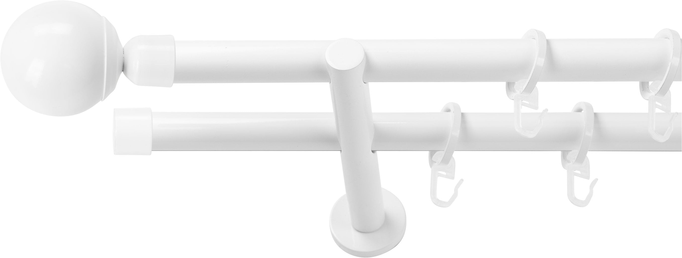 SN DECO GROUP Gardinenstange Ø 19 mm 2 läufig-läufig Fixmaß;kürzbar