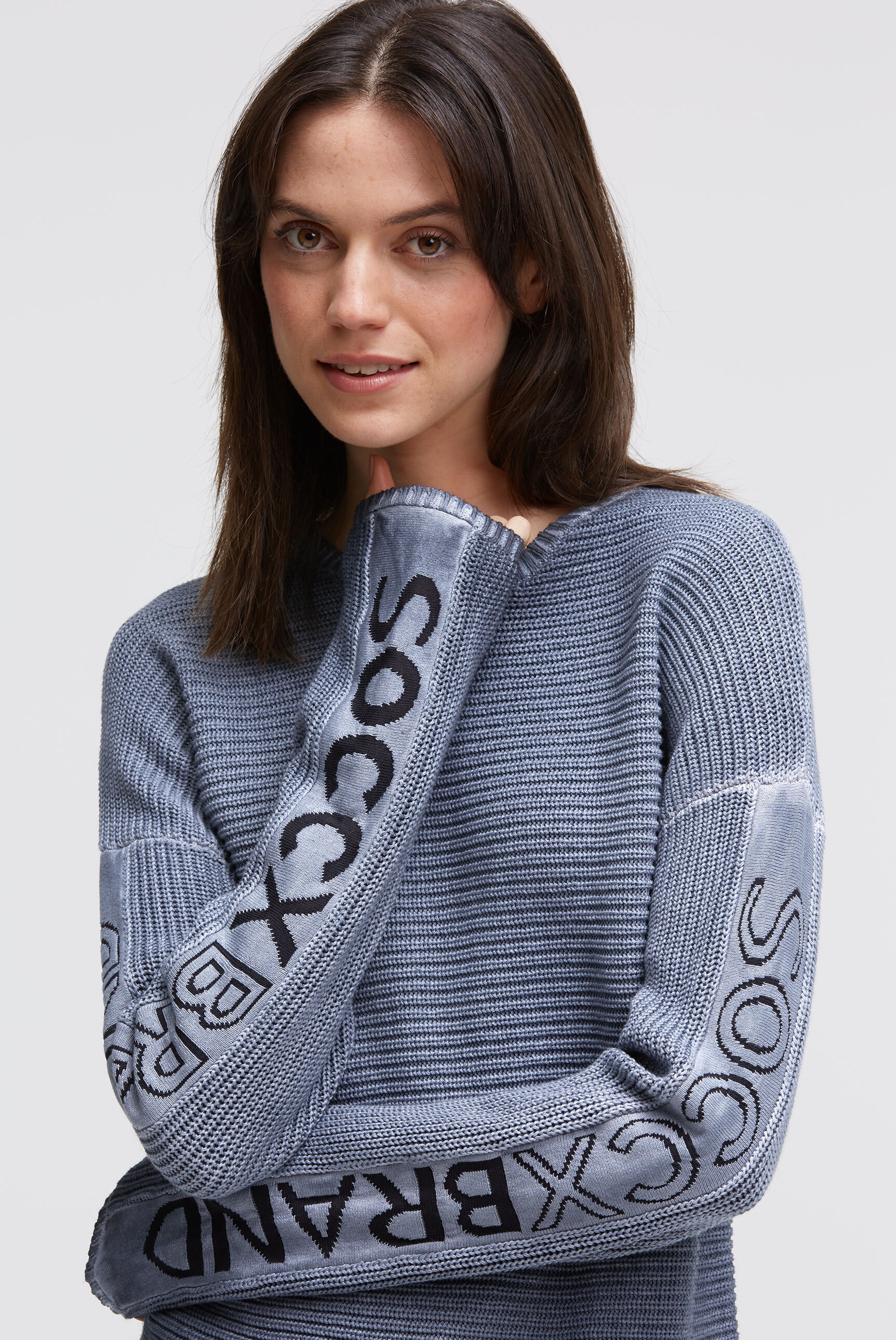 SOCCX Rundhalspullover aus Baumwolle