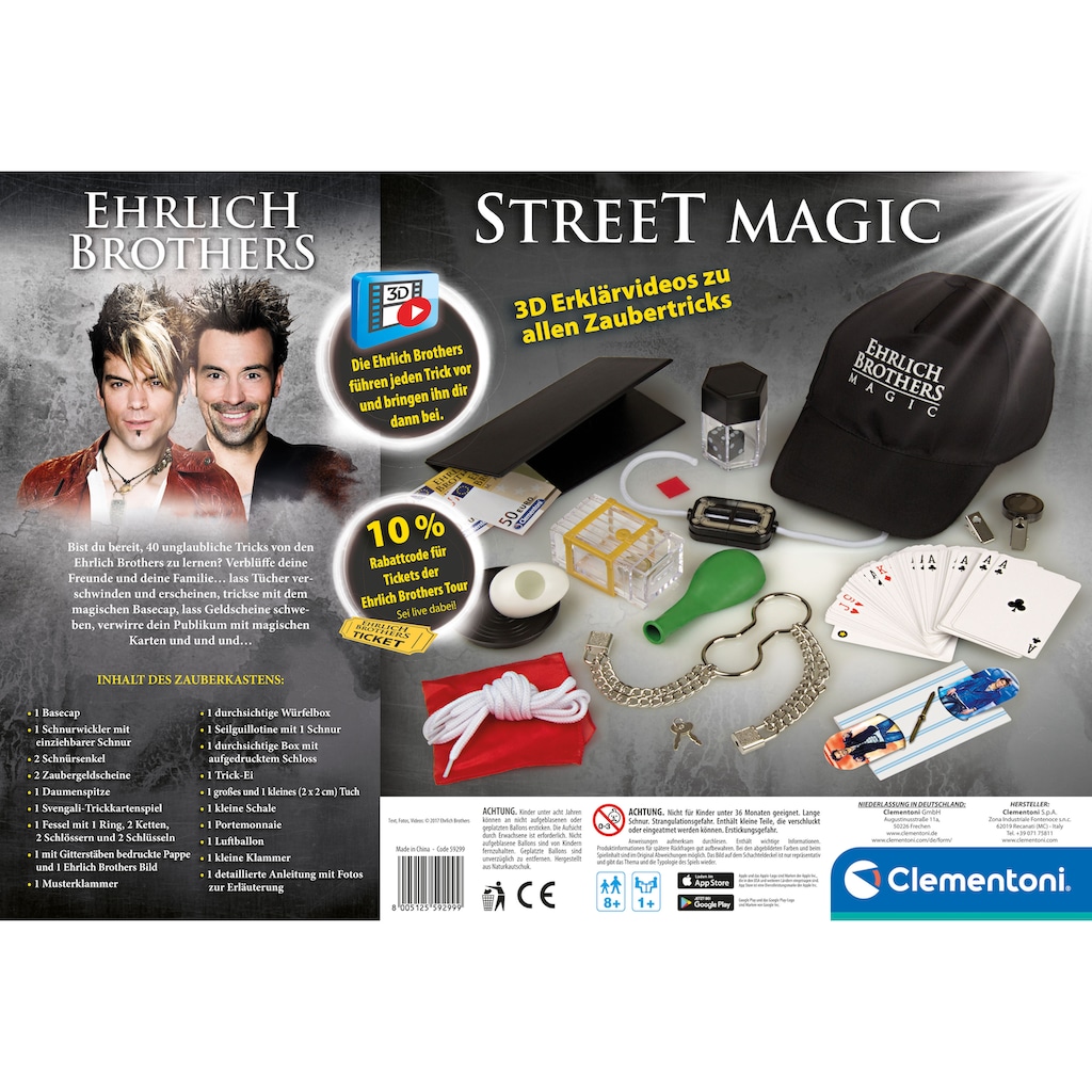 Clementoni® Zauberkasten »Ehrlich Brothers, Street Magic«