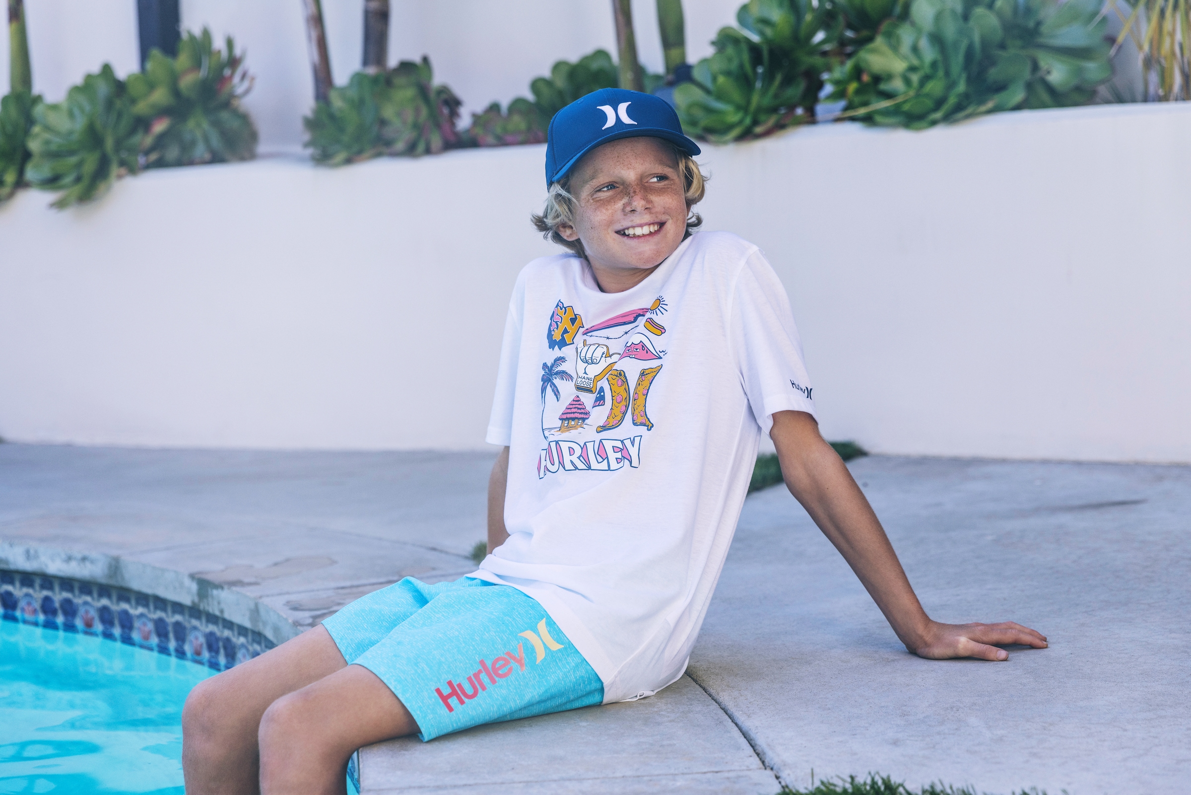 Hurley Badeshorts »HRLB PRINTED HEATHER PULL ON S« für Kinder und Jugendliche, mit Elasthan-Anteil, mit weichem Futter