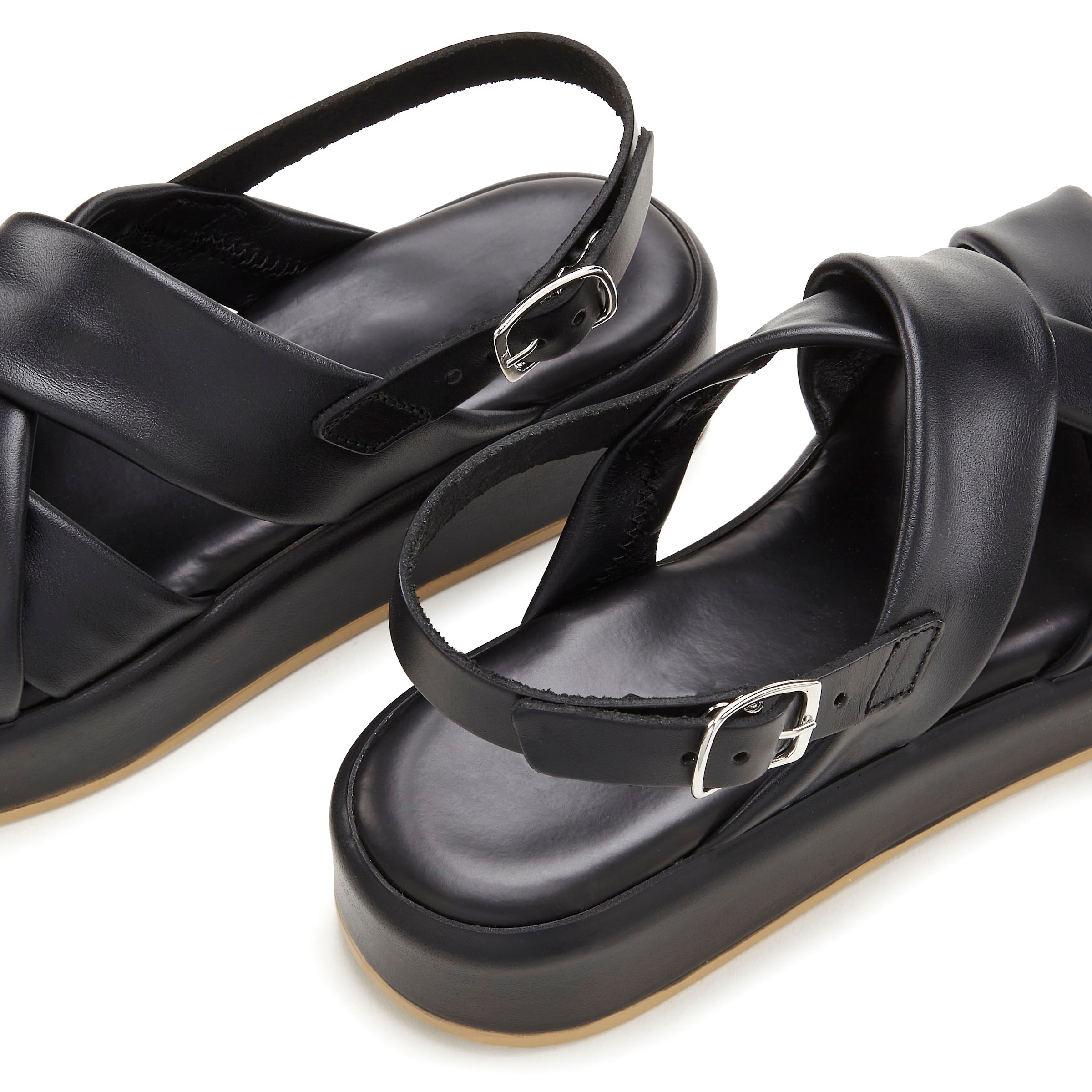 French Connection Sandale »Sommerschuh«, aus Leder mit Fersenriemchen, Sandalette, Sommerschuh