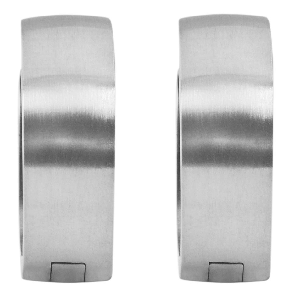 Adelia´s Paar Creolen »Neuheit 2025 - Unisex Creolen aus mattem Edelstahl Ø 15 mm«