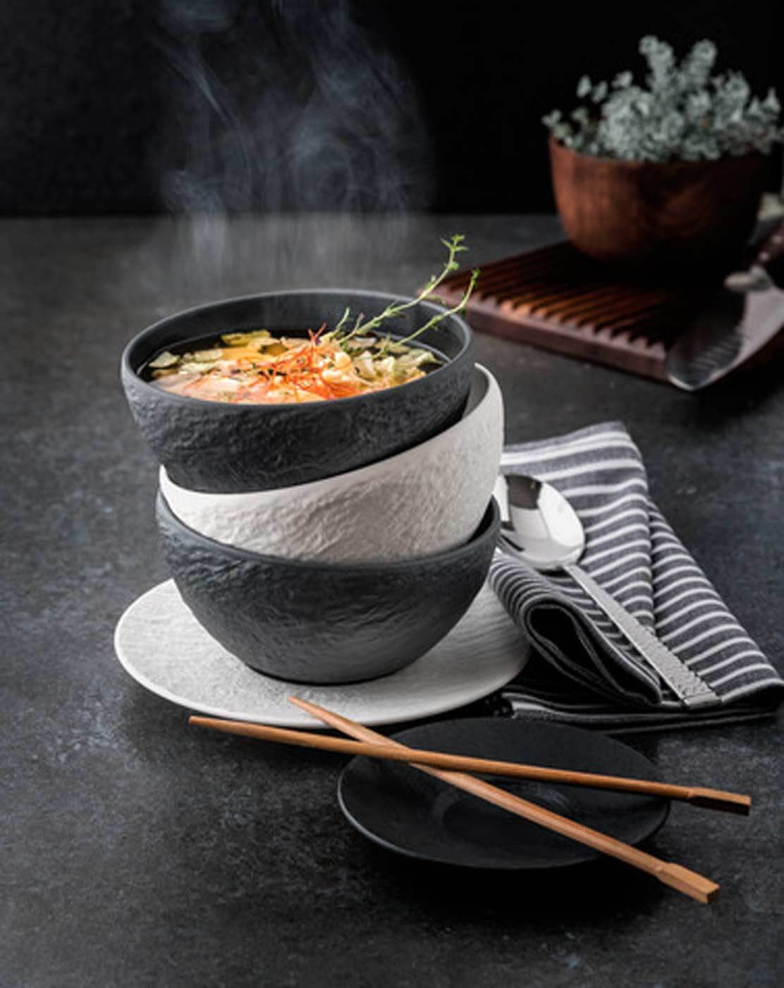 Villeroy & Boch Schale »Bol Manufacture Rock Ø 14,0 cm 4er Set weiß«