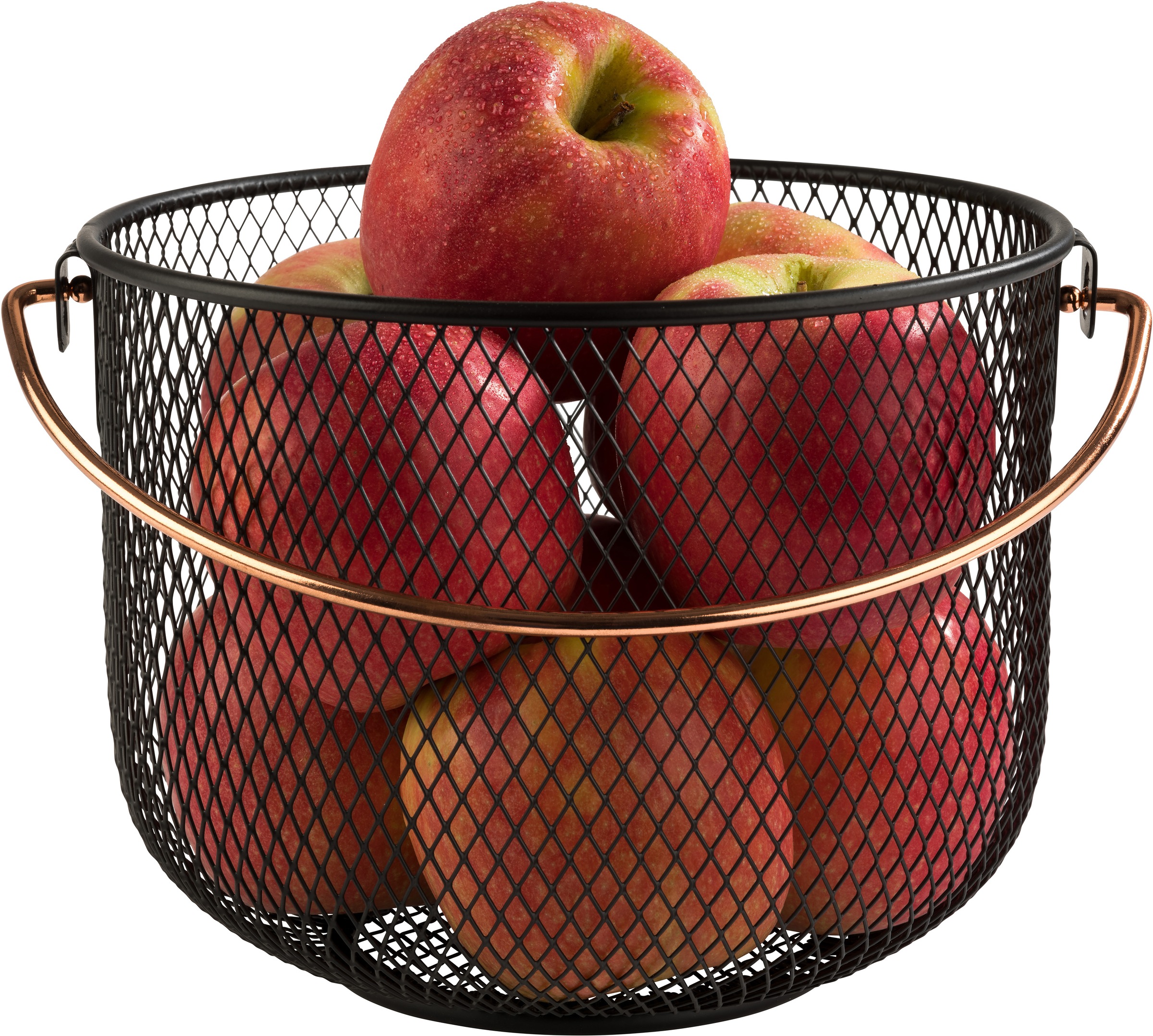 APS Brotkorb 1 Stk. tlg. Griff in Kupferoptik, auch für Obst, Ø 21 cm günstig online kaufen