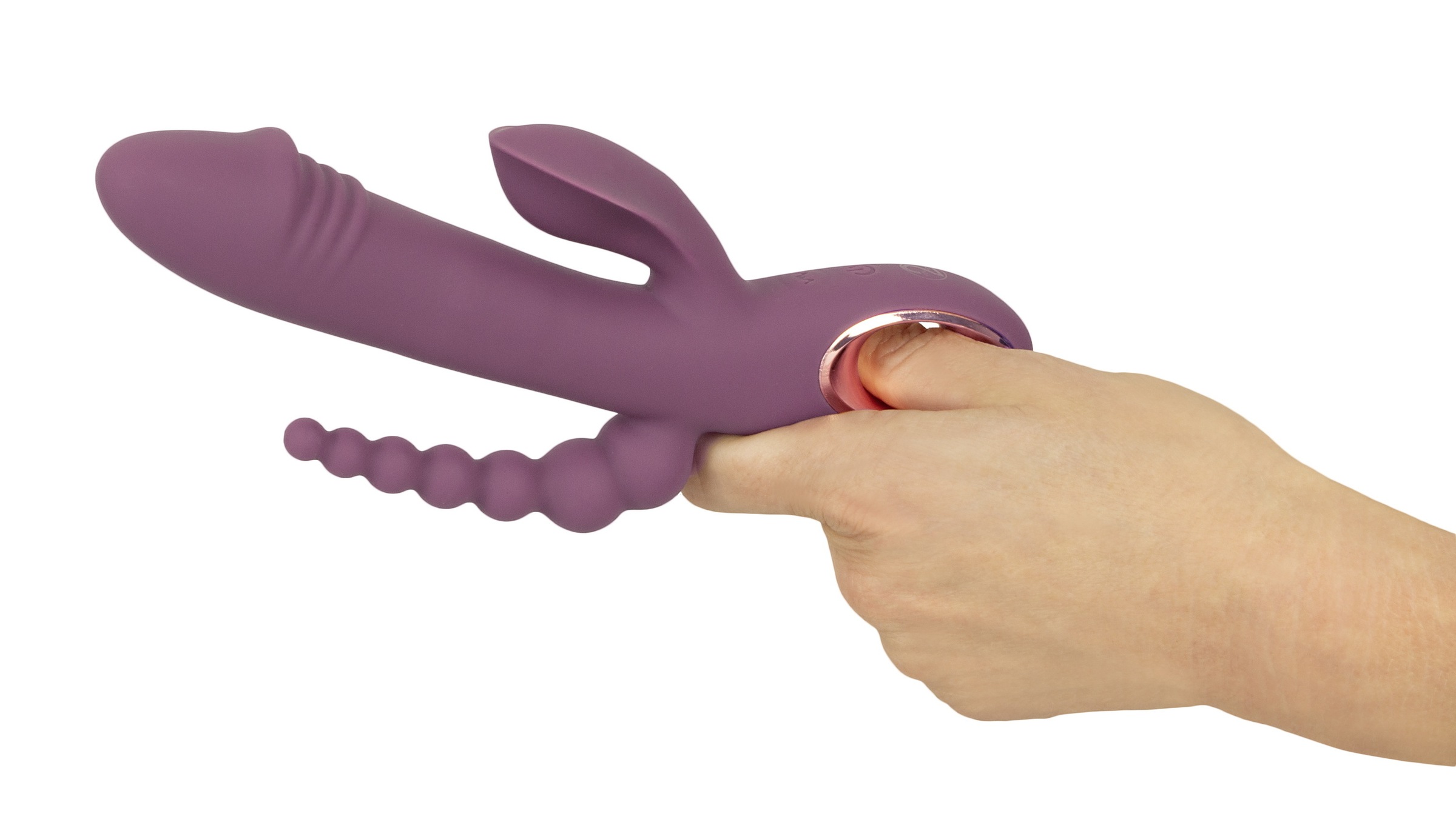 You2Toys Vibrator »Rabbitvibrator Slim Triple Plum«