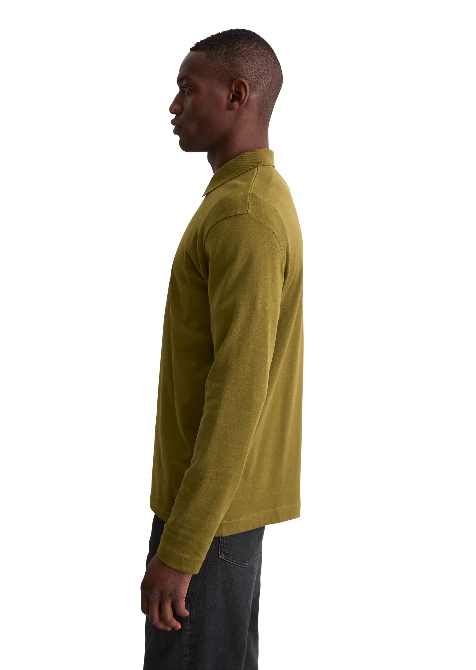 Marc OPolo Langarmshirt "mit Flachstrickkragen" günstig online kaufen