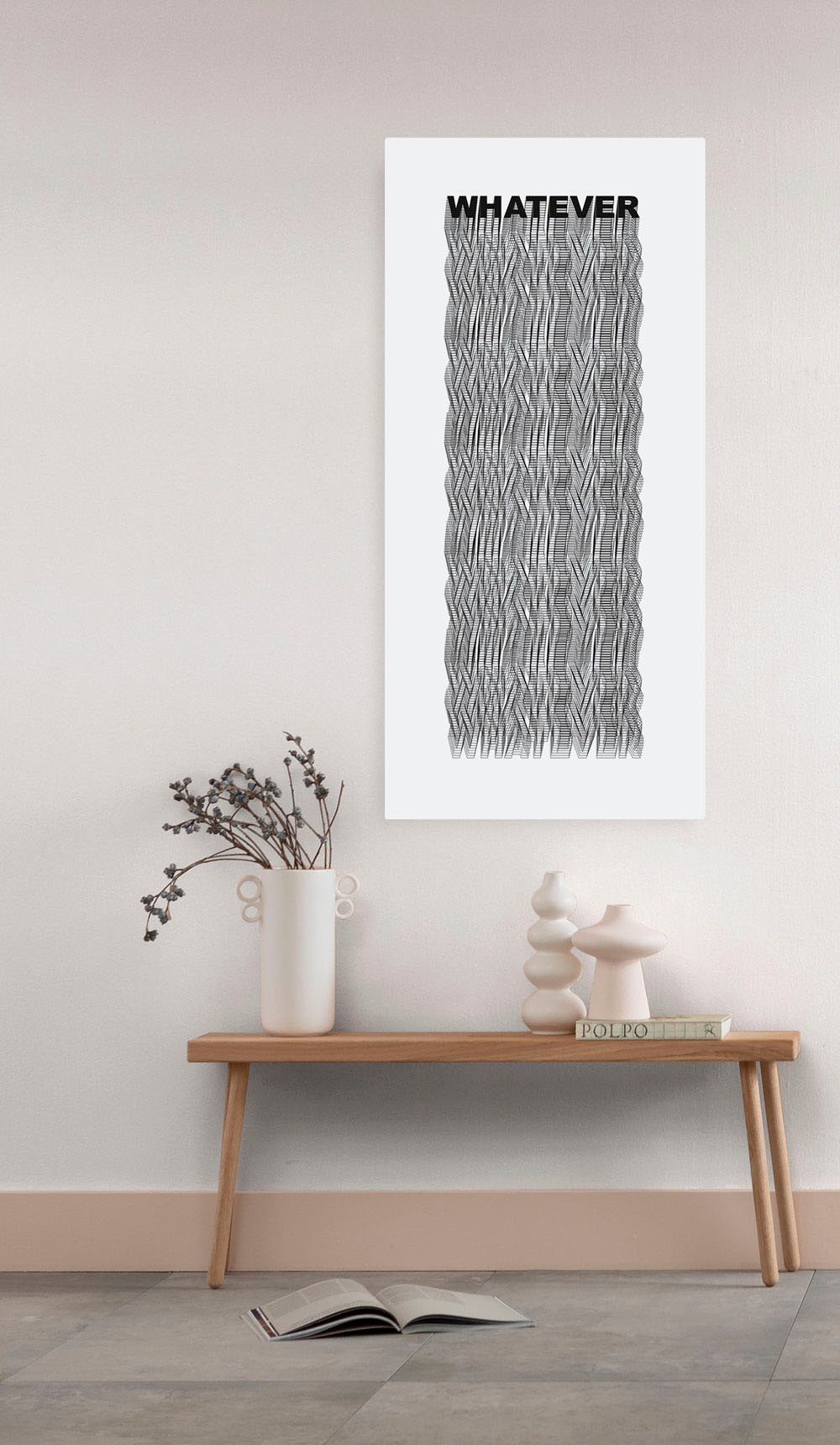 Komar Leinwandbild "Typo Whatever - Größe 40 x 90 cm", Natur, (1 St.), Keil günstig online kaufen