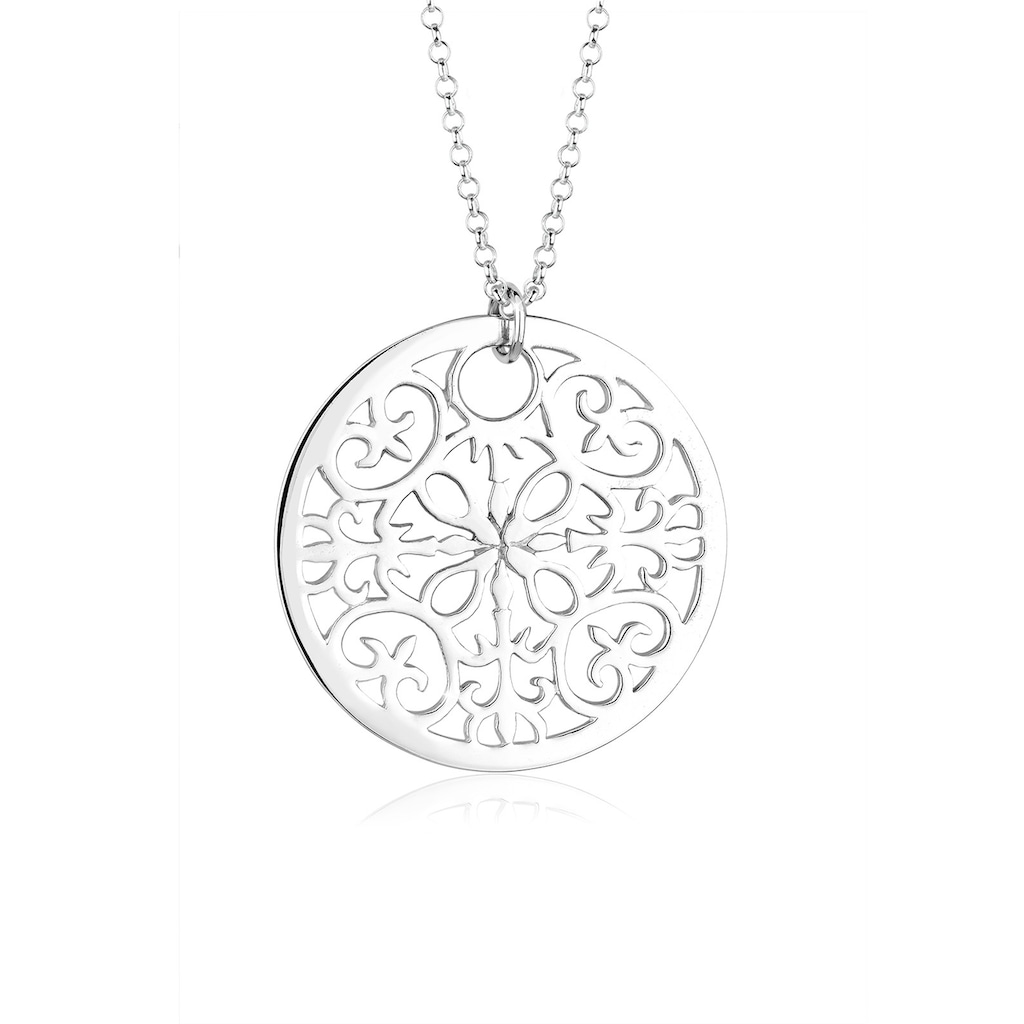 Elli Kette mit Anhänger »Ornament Symbol Anhänger Rund 925 Silber«