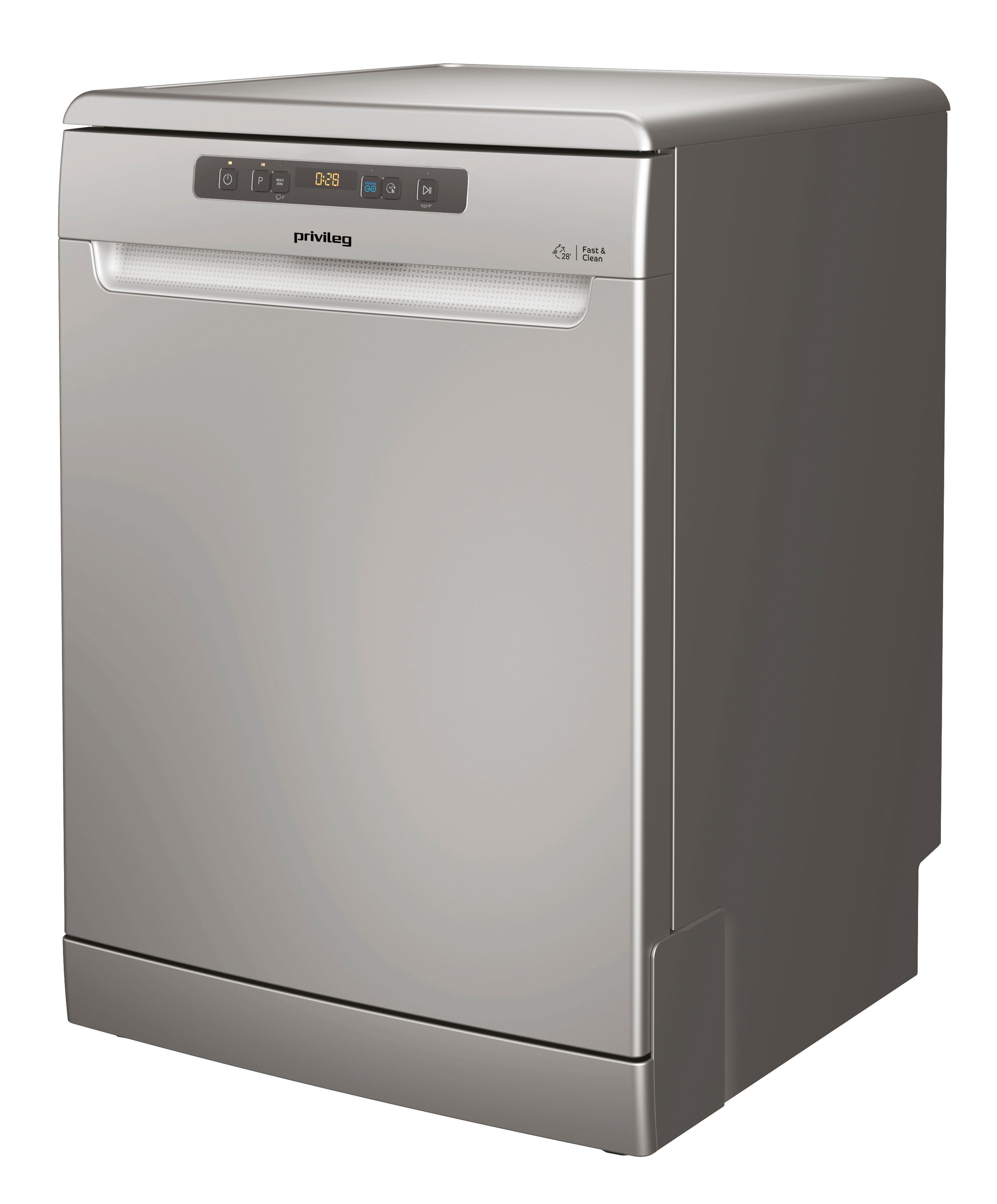 Privileg Standgeschirrspüler "P0F ECO D551 S" 14 Maßgedecke Fast&Clean 28’ – das effektive Reinigungsprogramm unter 28 Minuten