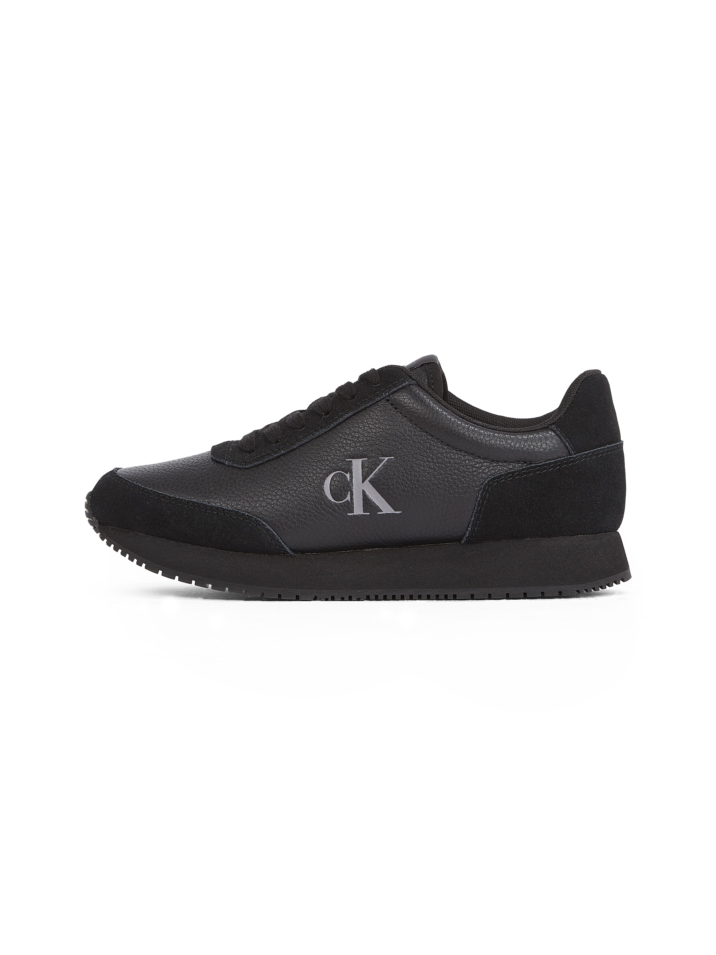 Calvin Klein Jeans Sneaker »RUNNER LACEUP LOW MIX MG«, Freizeitschuh, Halbschuh, Schnürschuh mit seitlichem CK-Logo