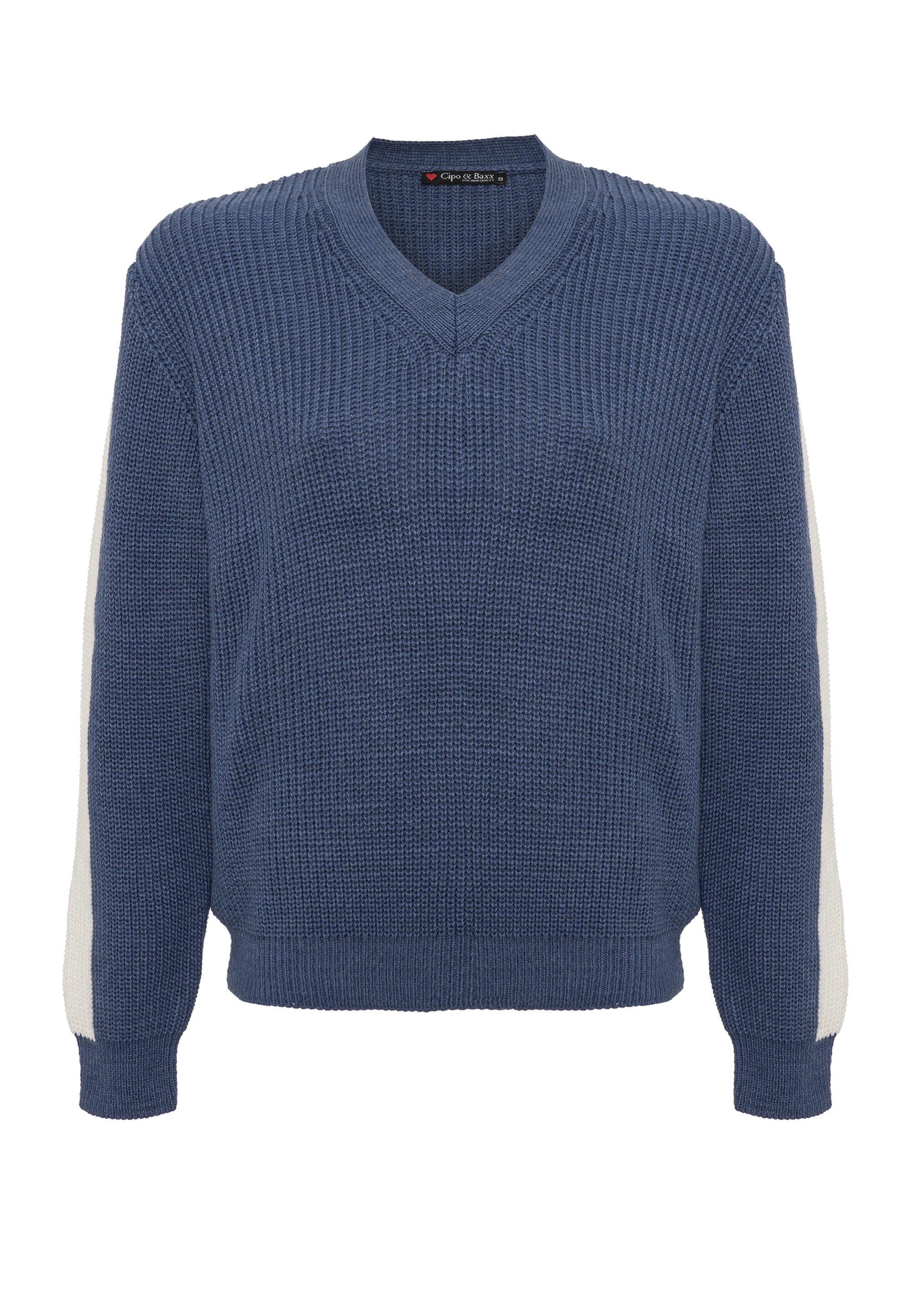Cipo & Baxx Strickpullover »WP260« 1 mit Streifendetails an den Ärmeln