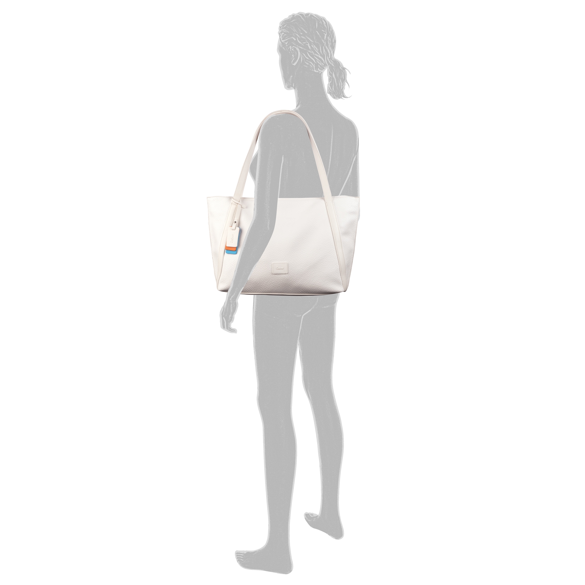 Gabor Shopper »Elfie«, aus fein genarbtem, glattem Kunstleder und mit einem Logo Rubber Patch