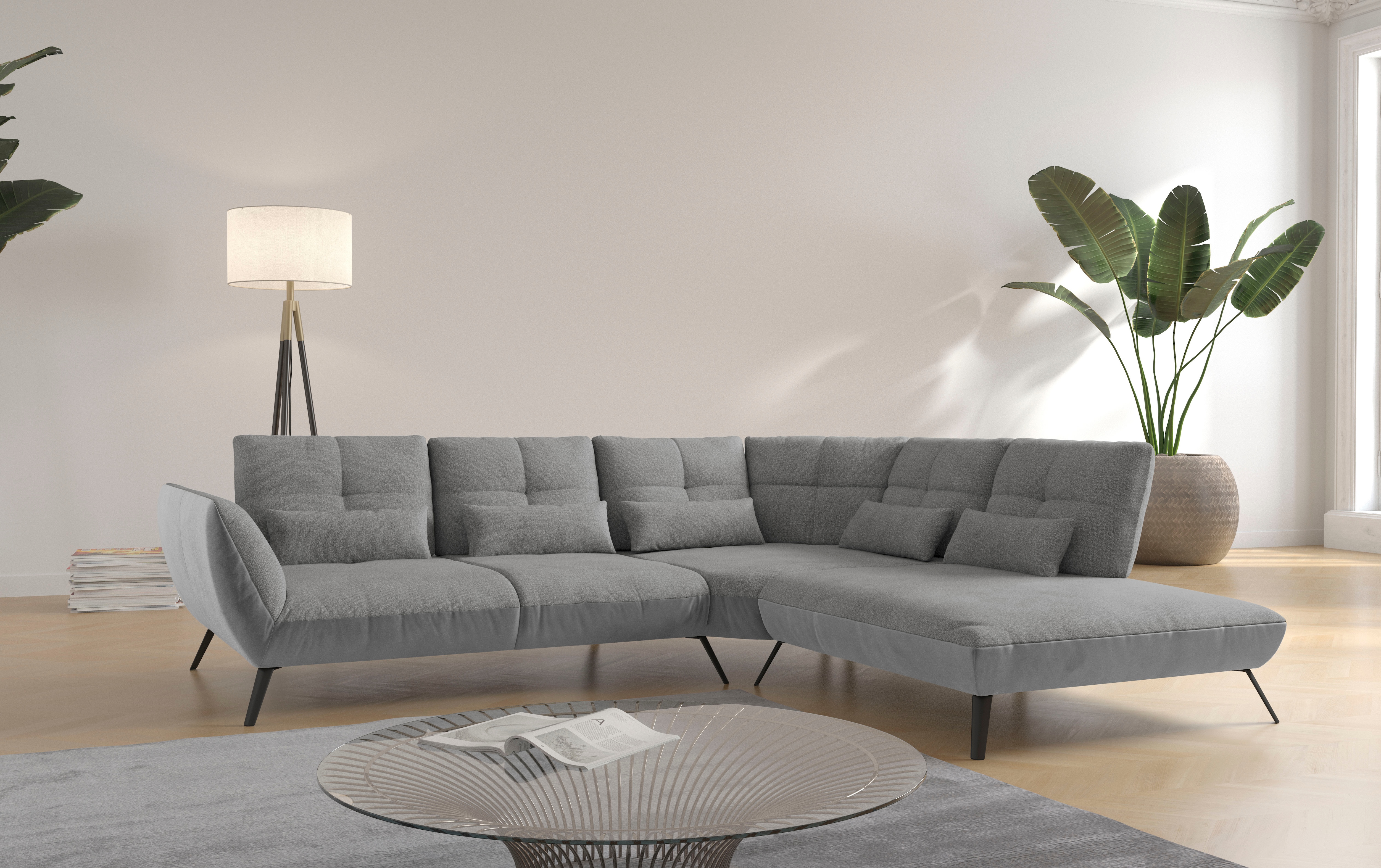 OTTO home Ecksofa "Mikado L-Form" inkl. Sitztiefenverstellung und Armteilverstellung