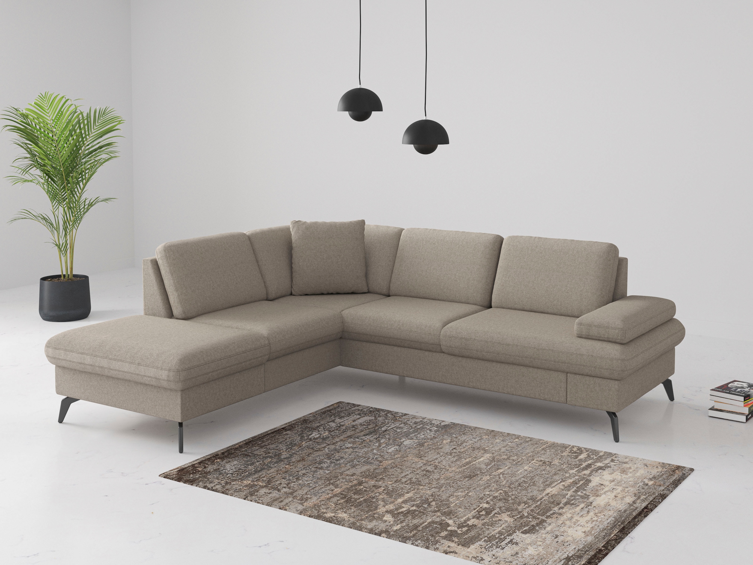sit&more Ecksofa "Morris Jubi L-Form", inkl. Armteilfunktion und 1 Zierkiss günstig online kaufen