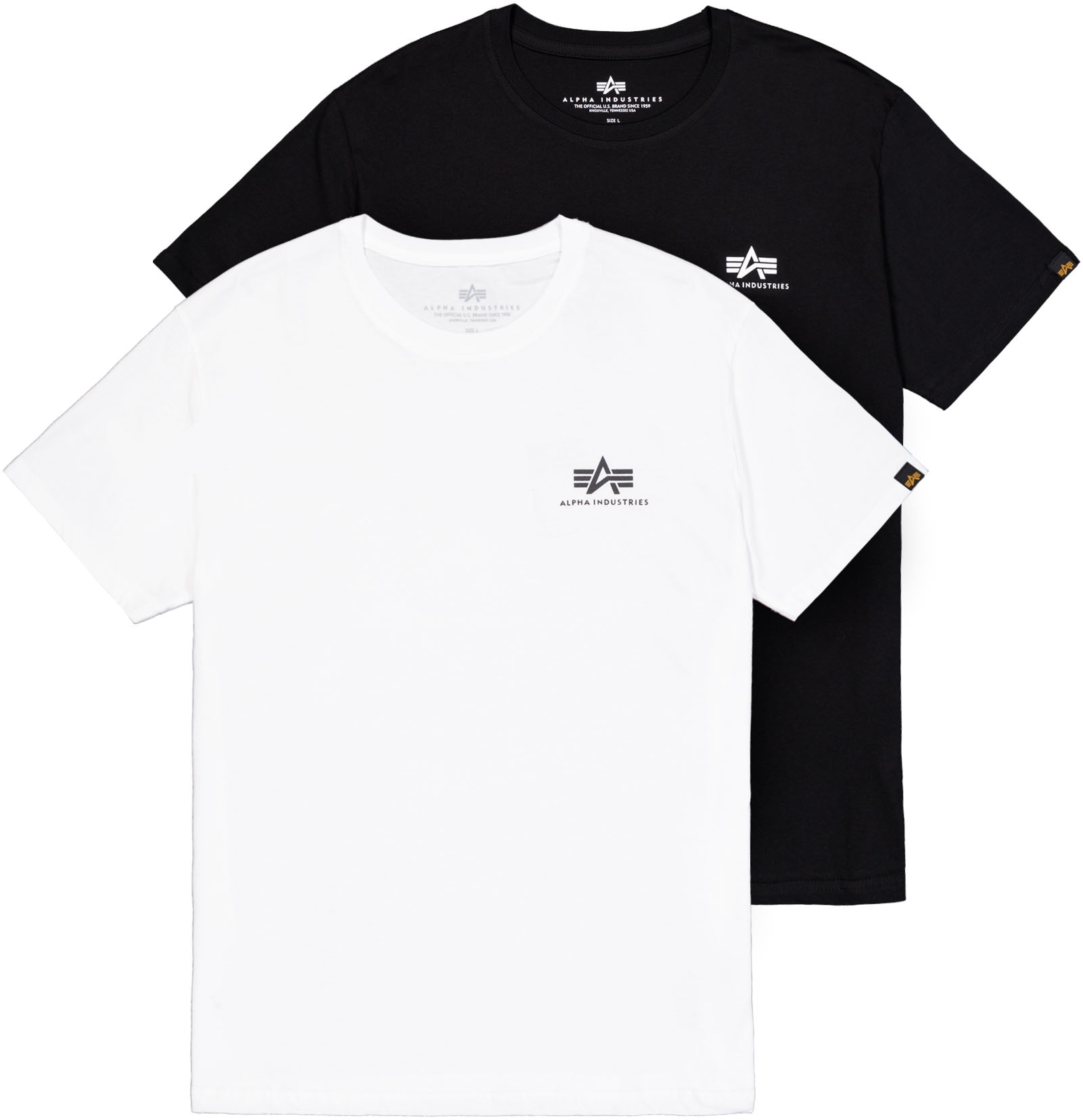 Alpha Industries Rundhalsshirt "Basic T Small Logo 2 Pack" Set, 2 Stk. günstig online kaufen