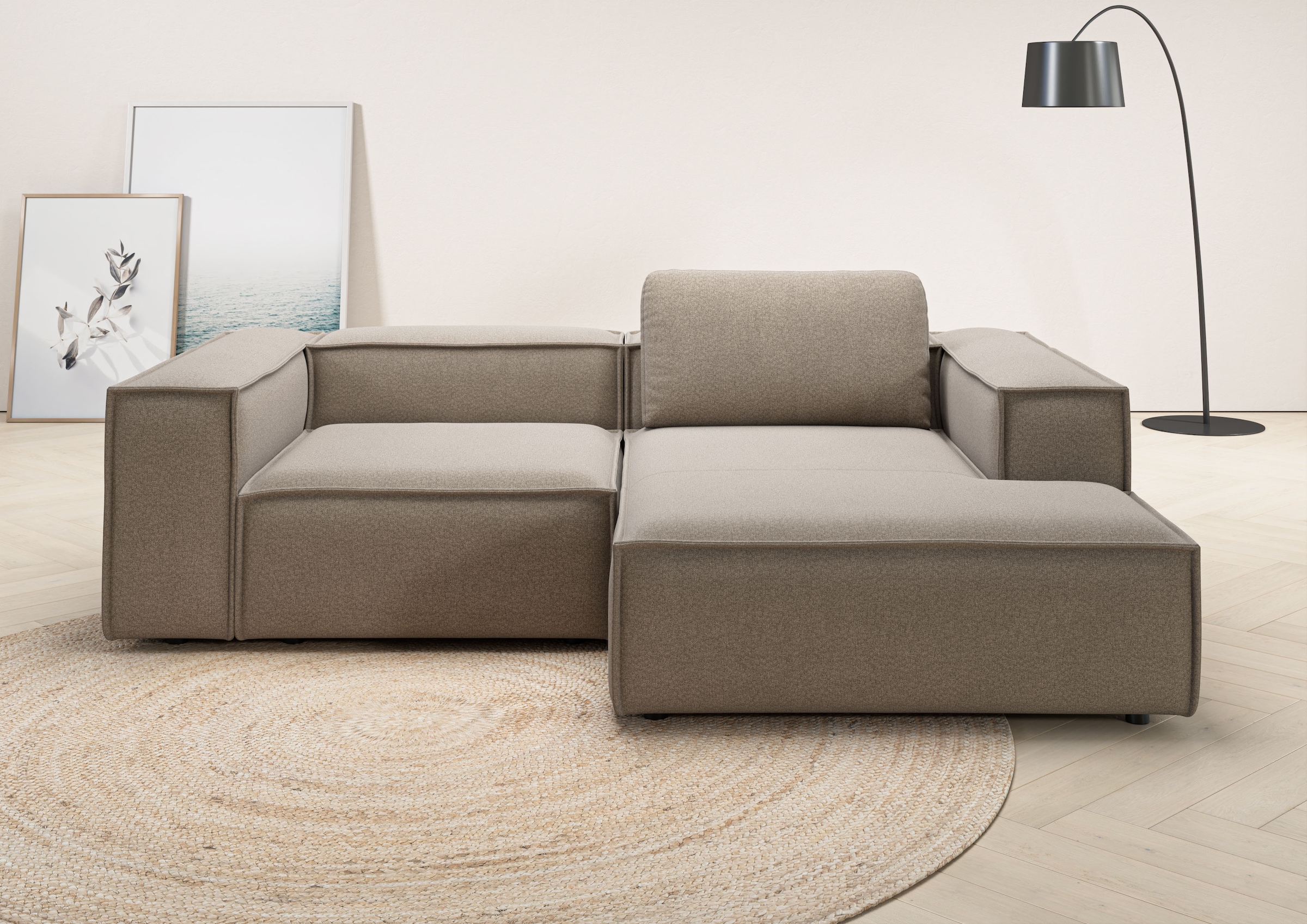 Places of Style Ecksofa "Watertown, kompakte L-Form, 246 cm breite für klei günstig online kaufen