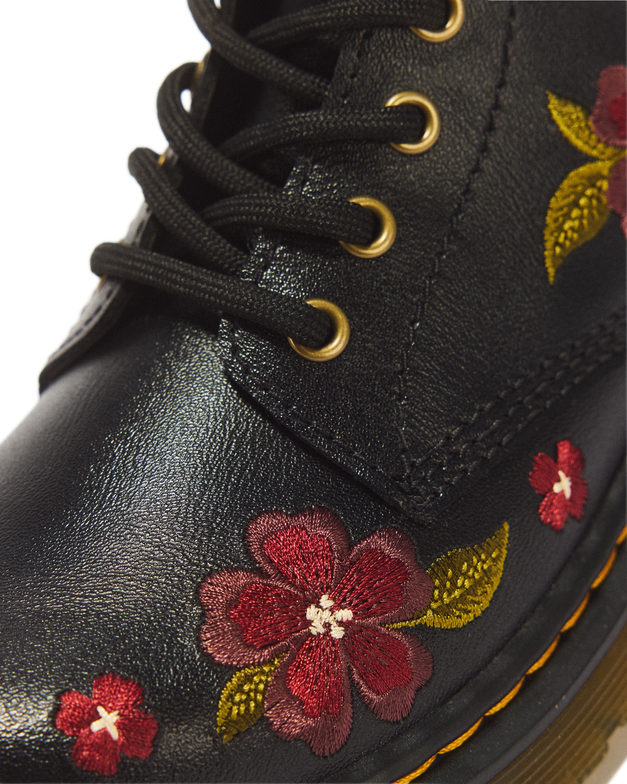 DR. MARTENS Schnürboots »1460 J black T Lamper«  Herbstboots, Mini&Me mit farbiger Blumenstickerei