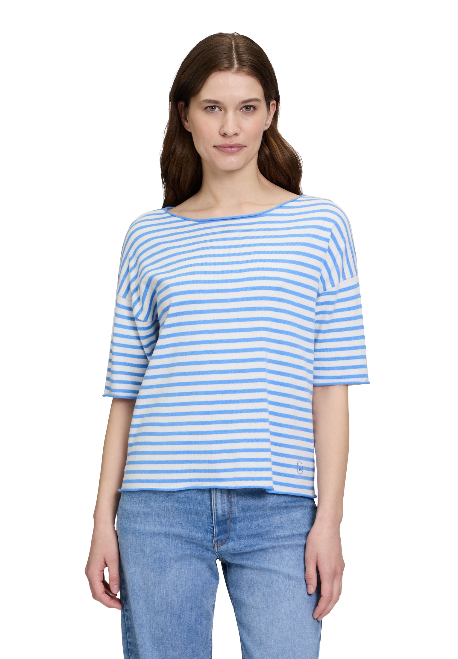Betty&Co Kurzarmshirt "Betty & Co Strickpullover mit U-Boot-Ausschnitt", (1 günstig online kaufen
