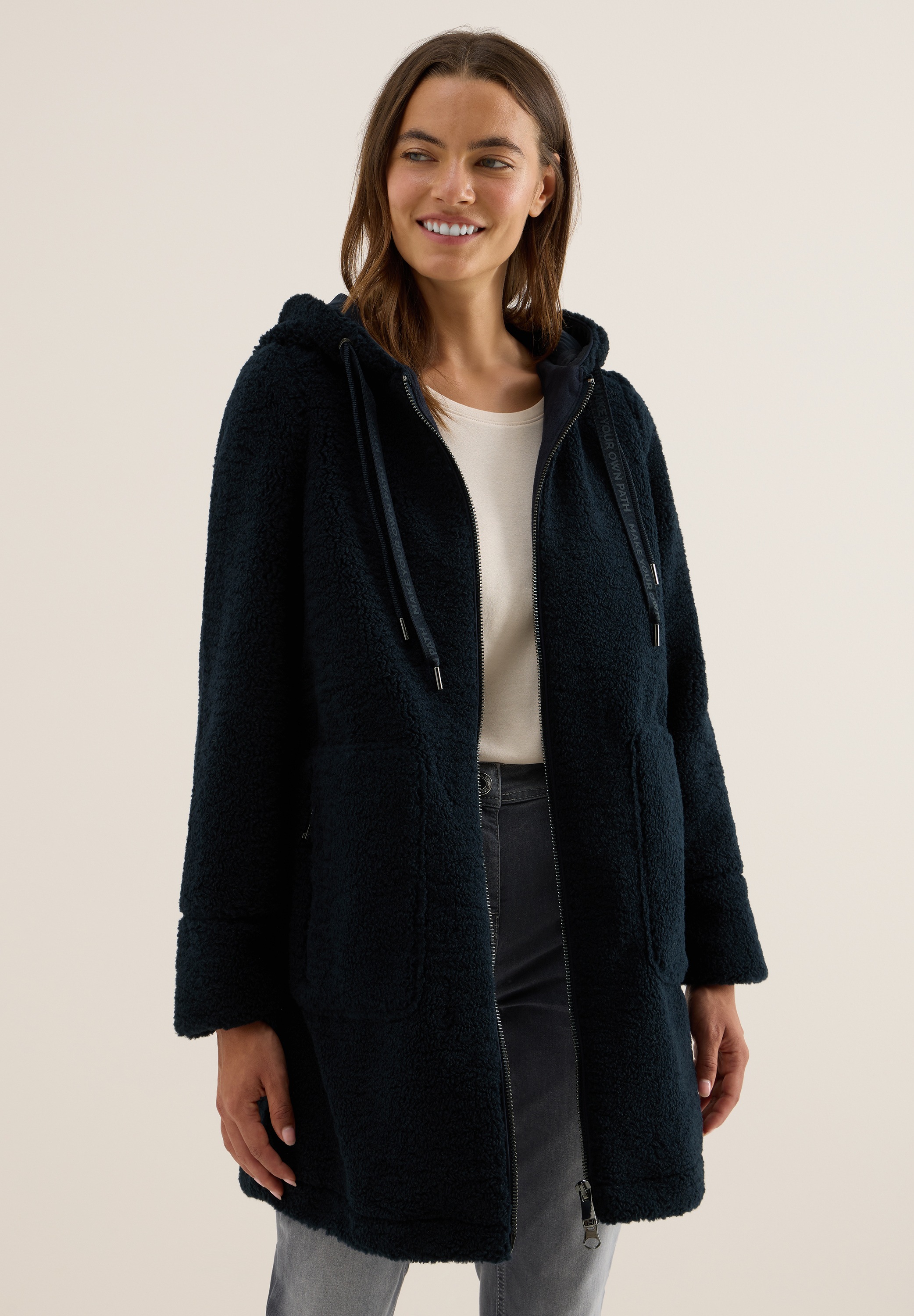 Cecil Fellimitatmantel, mit Teddy-Futter und Teddy-Kapuze günstig online kaufen