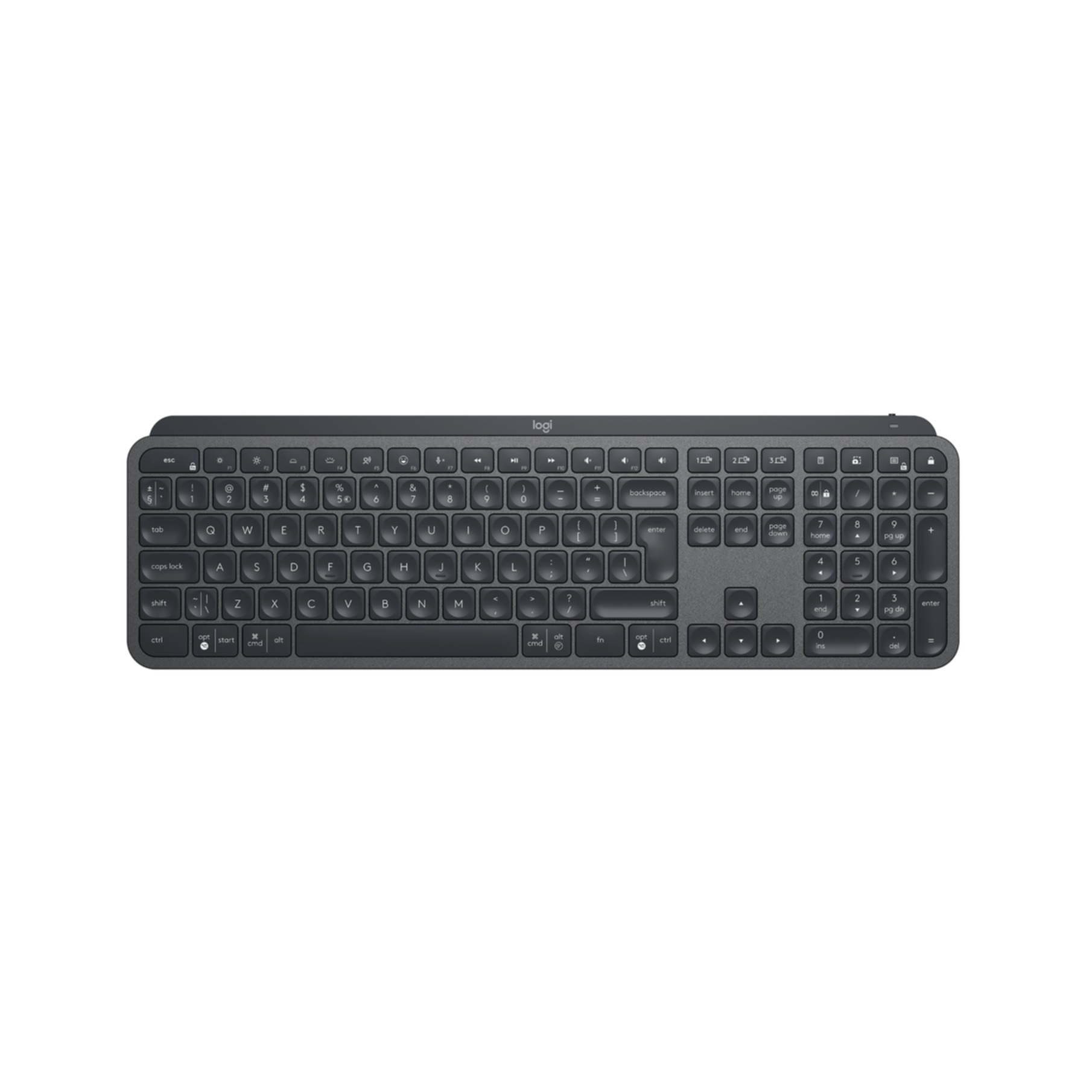 Logitech Tastatur »920-010251«, (Angenehmes Tippen-Antirutsch-Füße-Fn-Tasten-Lautstärkeregler-Multimedia-Tasten-USB-Anschluss-Ziffernblock-Windows-Sperrtaste)
