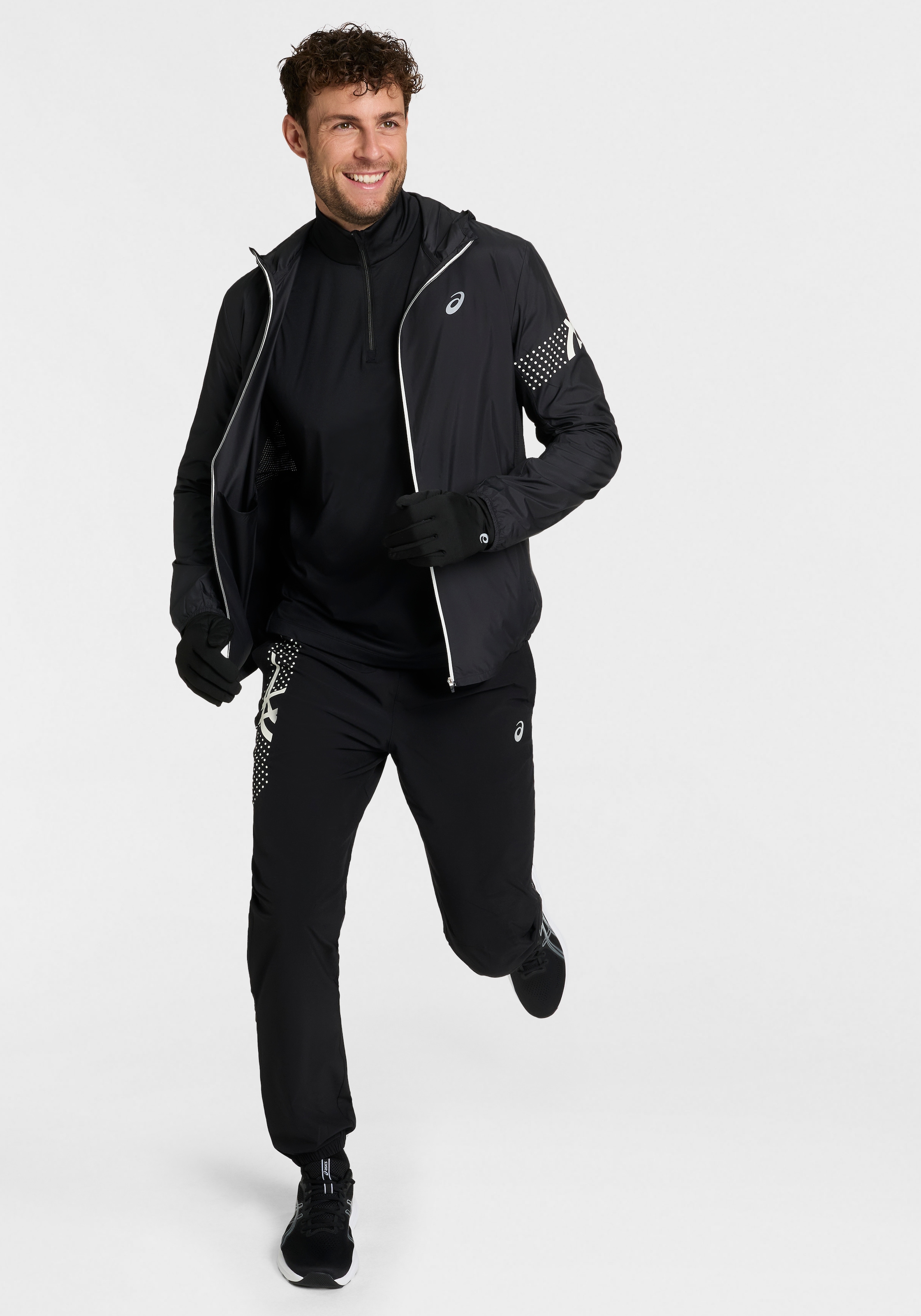 Asics Laufhandschuhe für kühlere Wetterbedingungen, sportlicher Stil, für Erwachsene