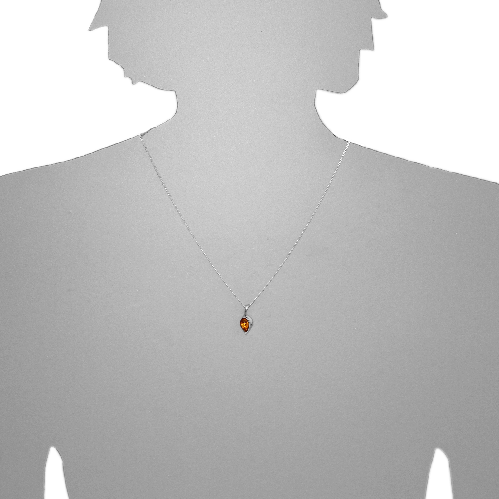 OSTSEE-SCHMUCK Kettenanhänger »- Ines - Silber 925/000 - Bernstein«