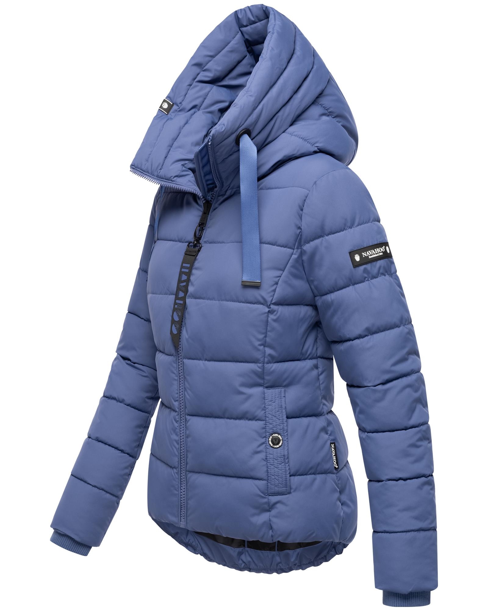 Navahoo Steppjacke »Amayaa«, mit Kapuze, stylische Damen Winterjacke mit coolen Applikationen