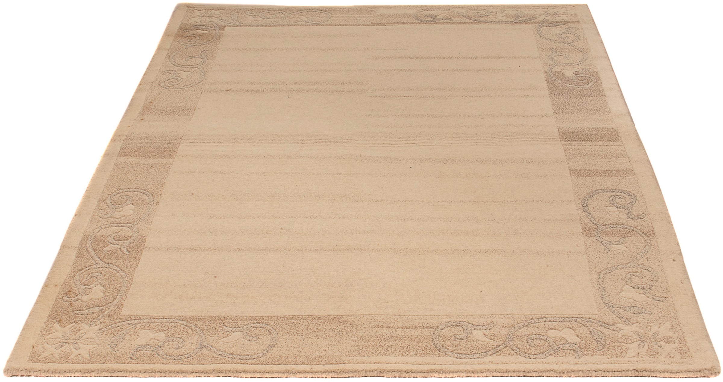 Black Friday morgenland Wollteppich »Nepal - 173 x 123 cm - hellbeige ...