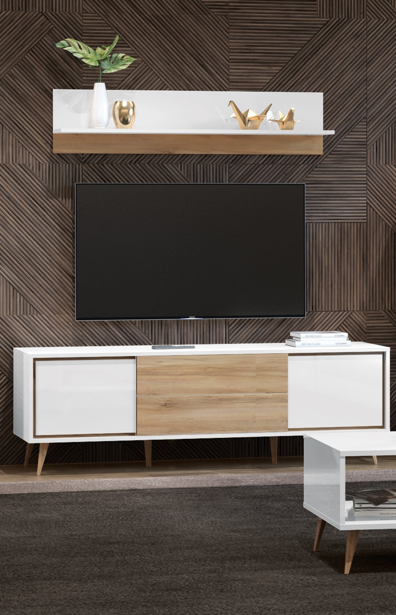 | Home -to-open TV-Board lackiert, BAUR hochglänzend, Funktion Soft-Close Push UV »Vida«, und affaire