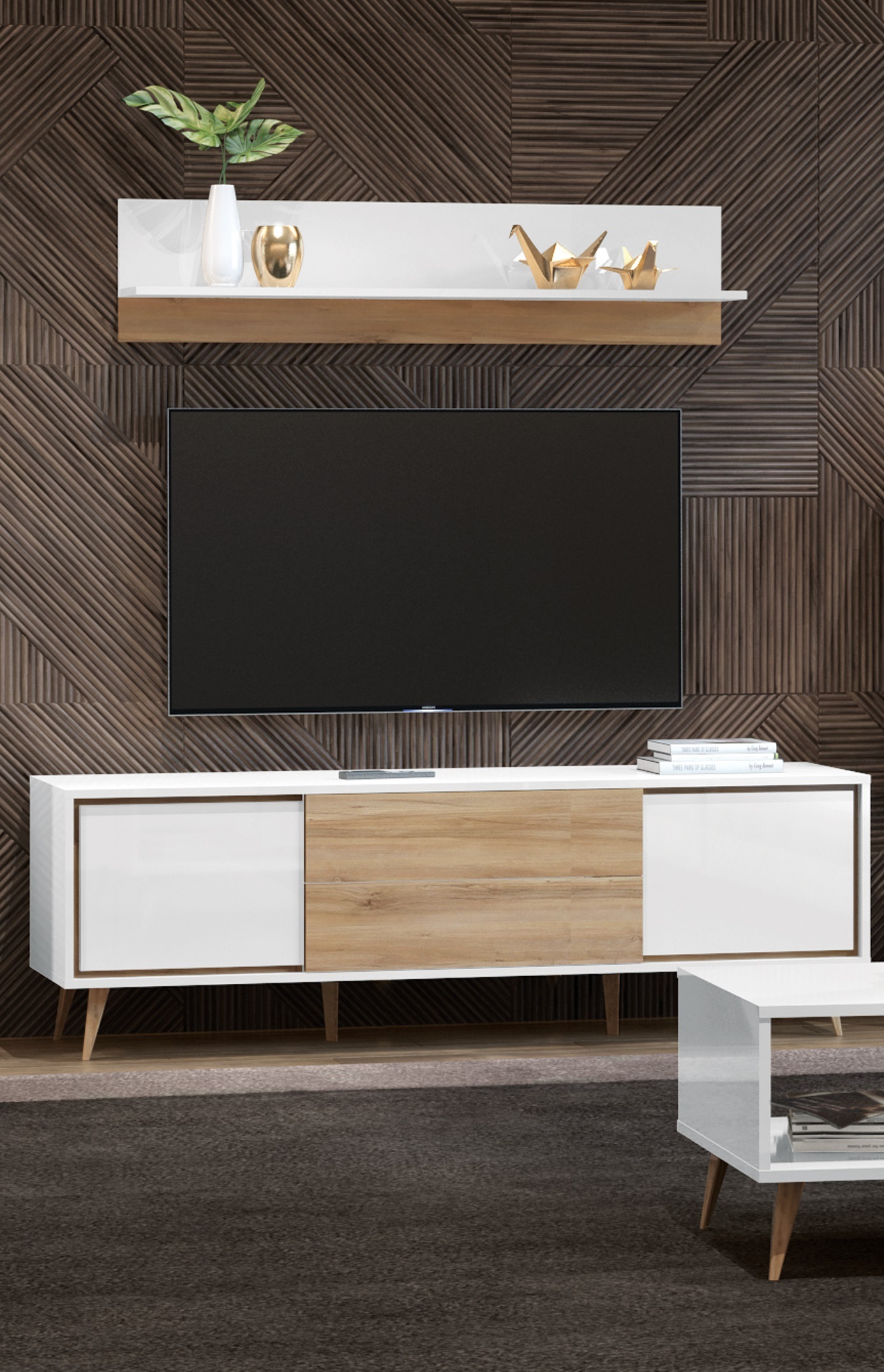 Home affaire TV-Board "Vida", (H/B/T): 58/180/47cm), UV lackiert, hochglänz günstig online kaufen