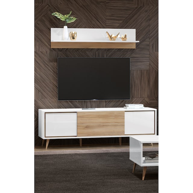 Home affaire TV-Board »Vida«, UV lackiert, hochglänzend, Soft-Close und Push -to-open Funktion | BAUR
