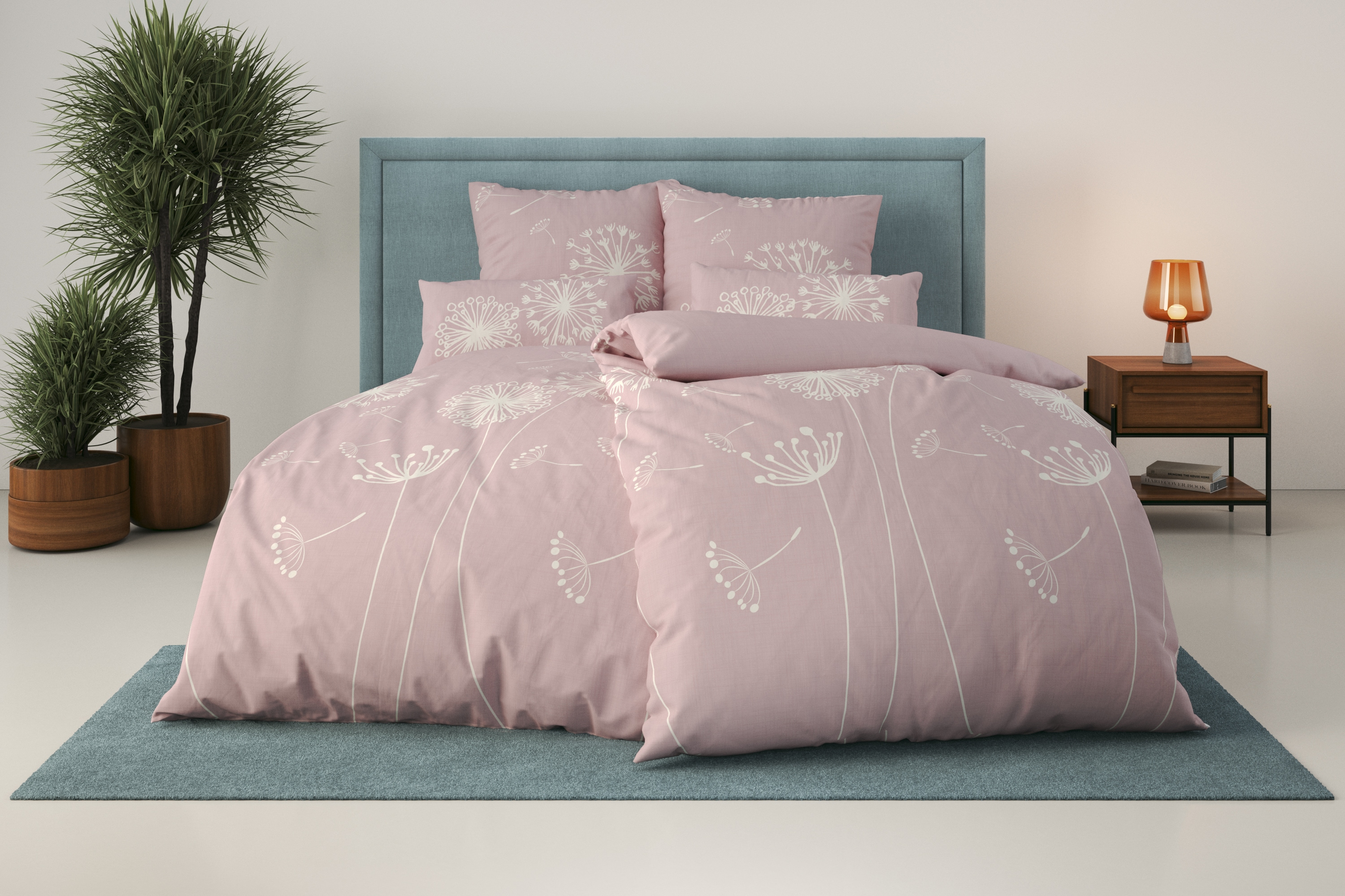 OTTO home "SOUCY in vier Qualitäten erhältlich, Leinenstruktur" 2 Stk. 100% Baumwolle, auch PREMIUM Qualitäten Renforcé-Tencel & Satin TC300