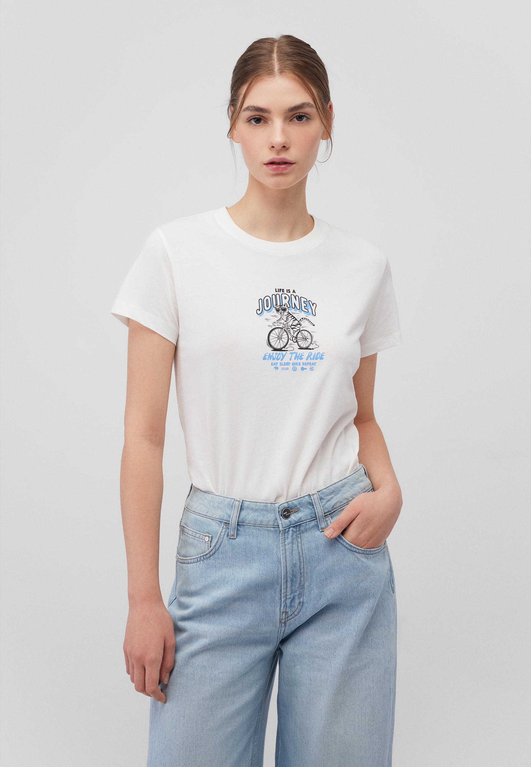 Mavi T-Shirt »CAT JOURNEY TEE«, Print T-Shirt