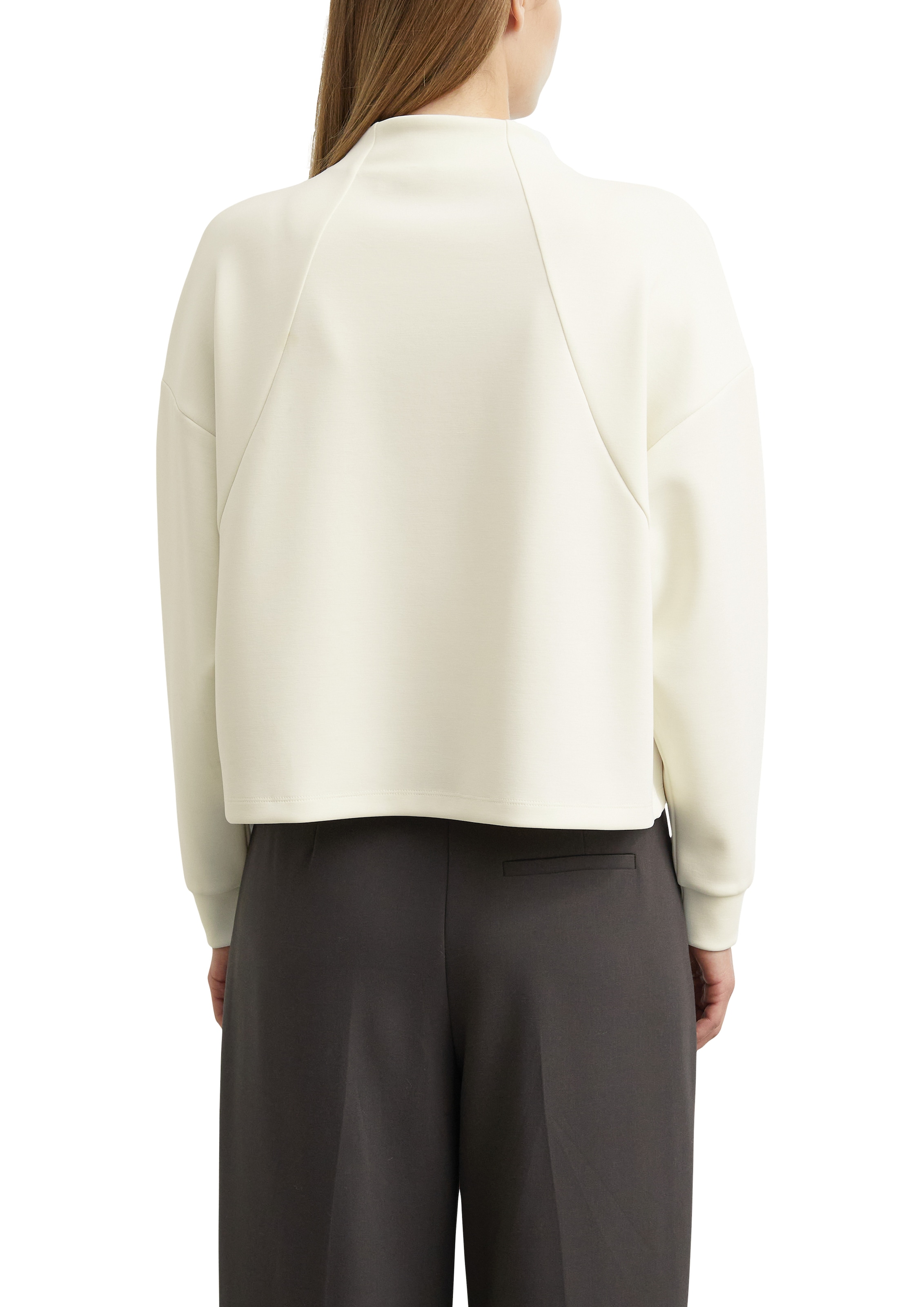 Comma Sweater , mit Stehkragen / Logo-Stickerei / Viskose mit Stretch
