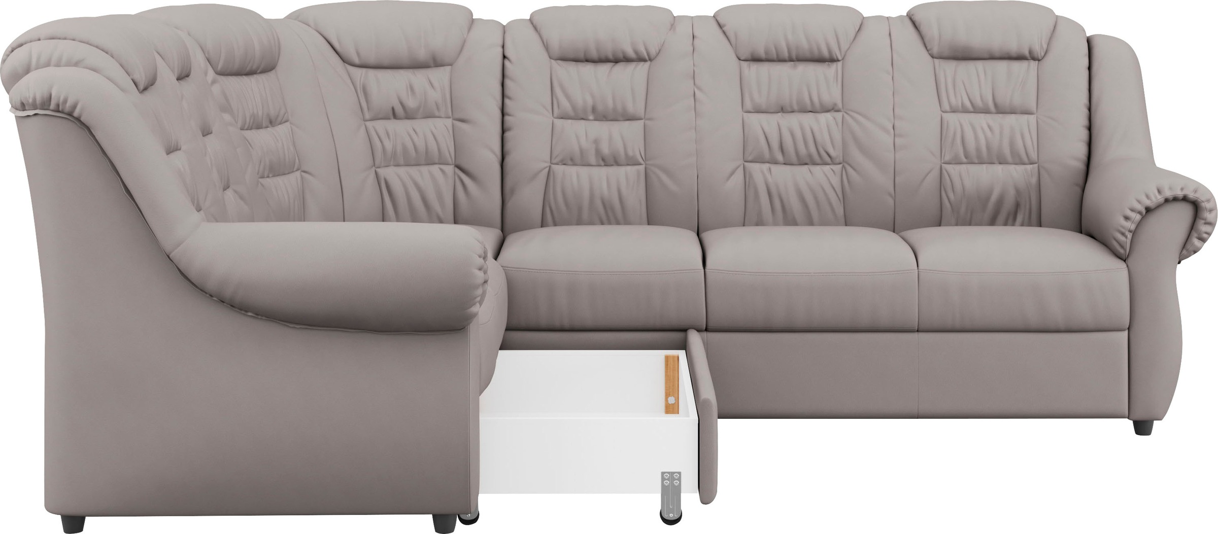Home affaire Ecksofa »Boston L-Form«, mit hoher Rückenlehne, wahlweise mit Bettfunktion & Stauraum