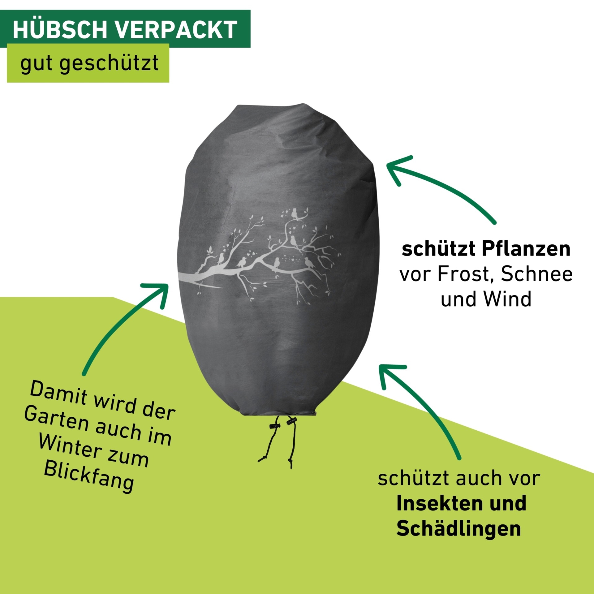 Windhager Winterschutzvlies »Winterschutz für Pflanzen, Vlieshaube, Frostschutz und Kälteschutz« licht-, wasser- und luftdurchlässig, 3x1,5 m, Stärke 30 g/m2