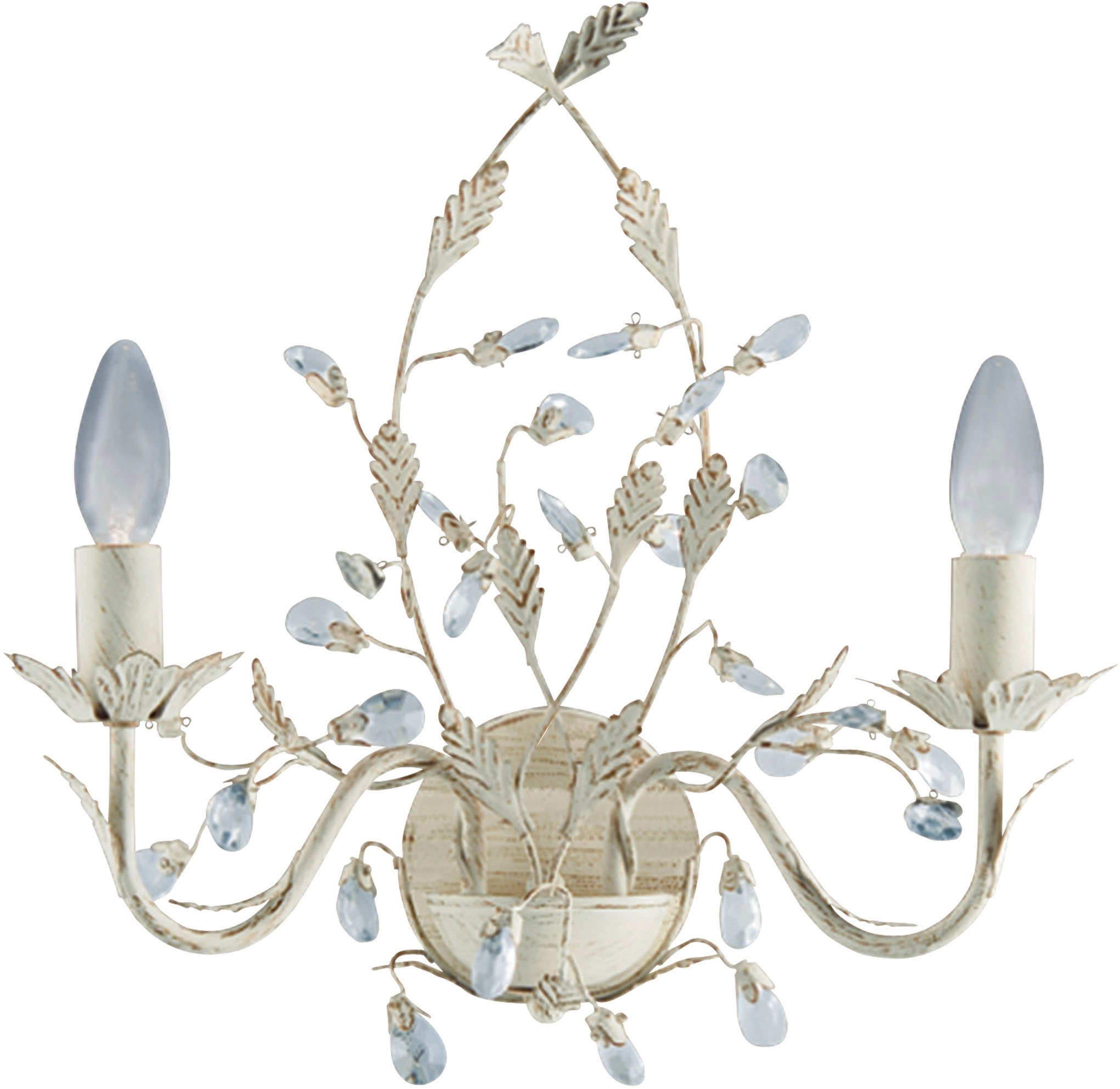 Searchlight Wandleuchte »Alamandite 2Lt Wandleuchte - Cremefarbig und Gold« E14 1 Stk.