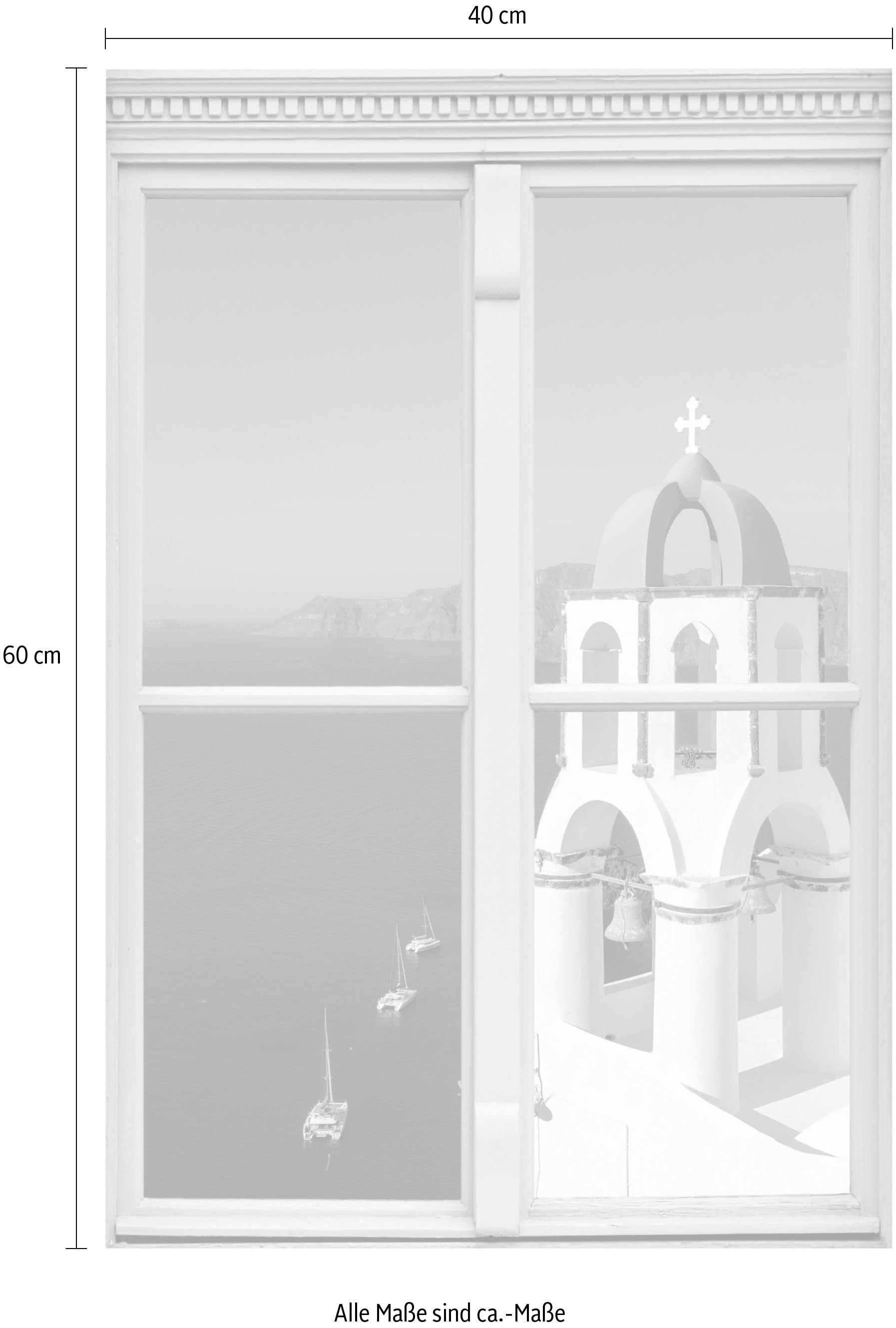 queence Wandsticker »Meer«, Wandsticker, Wandbild, selbstklebend, 3D, Fenster