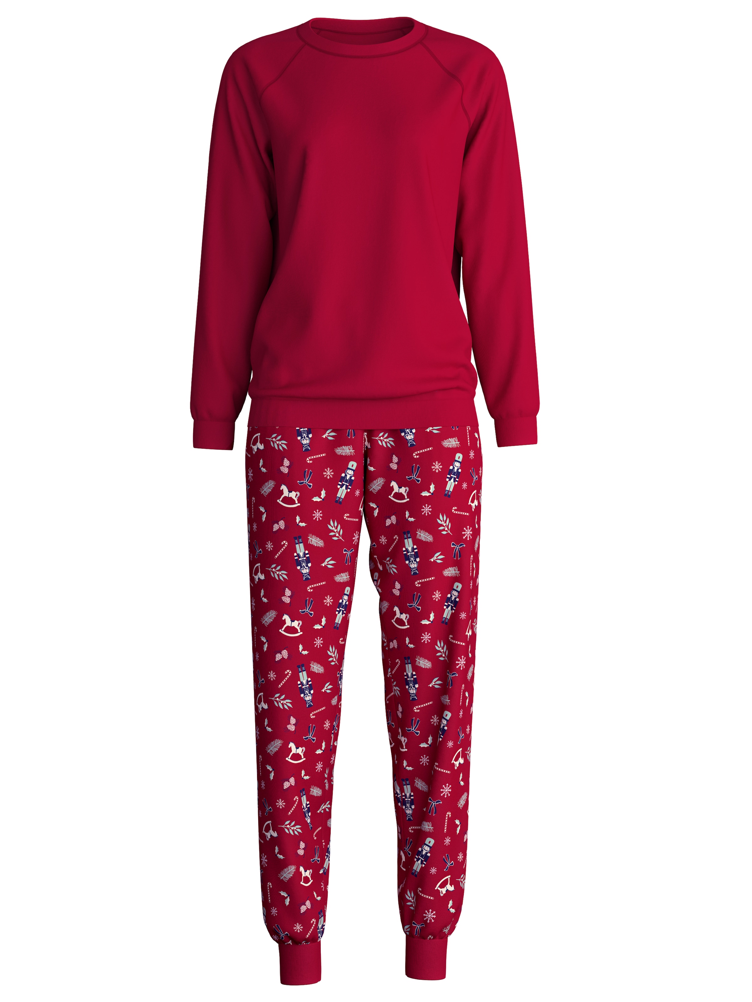 CALIDA Schlafanzug »Family & Friends« 2 tlg. Langarm, Rundhalsausschnitt, Weihnachts-Motive