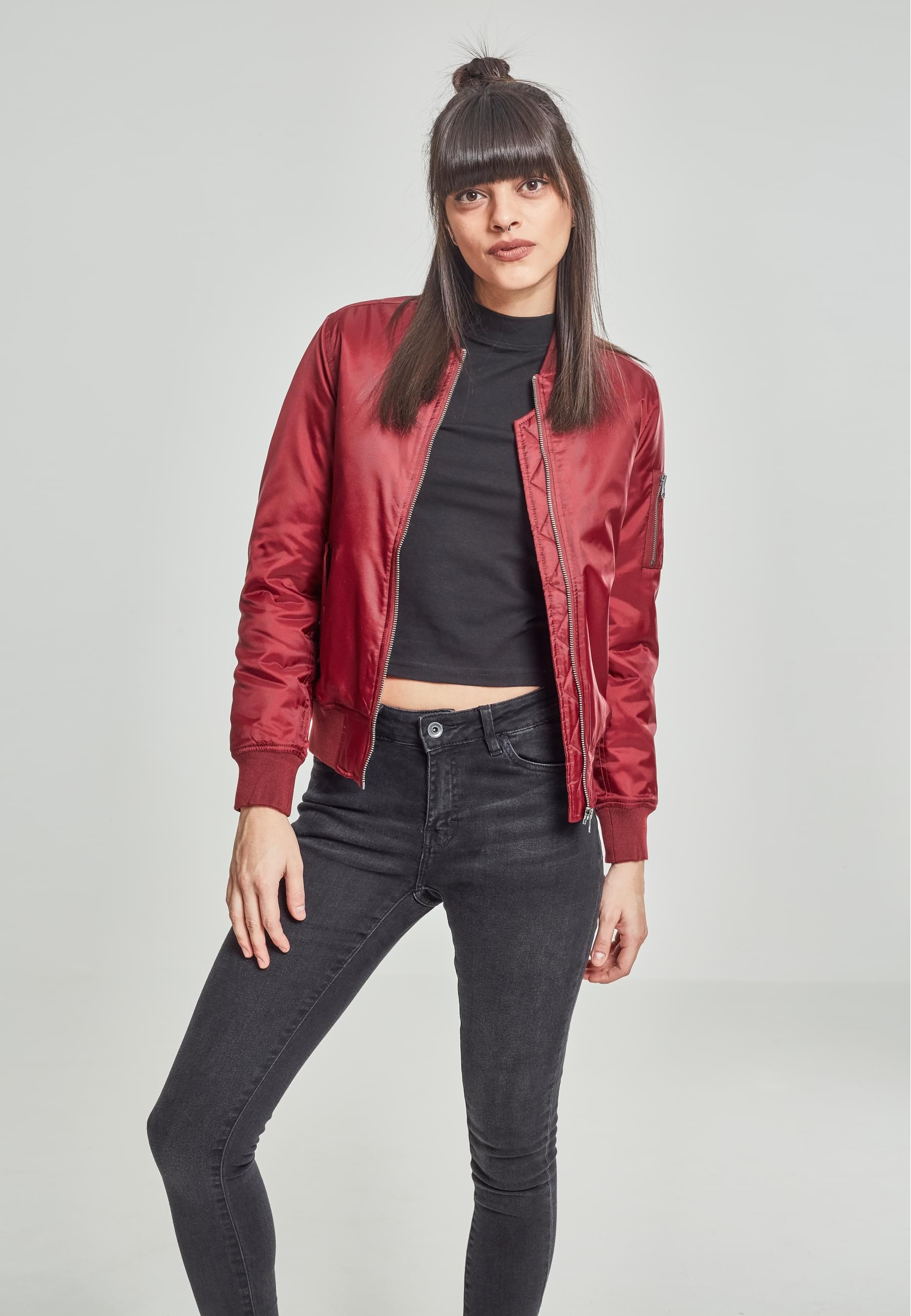 URBAN CLASSICS Allwetterjacke »Urban Classics Damen Ladies Basic Bomber Jacket«, (1 St.), ohne Kapuze