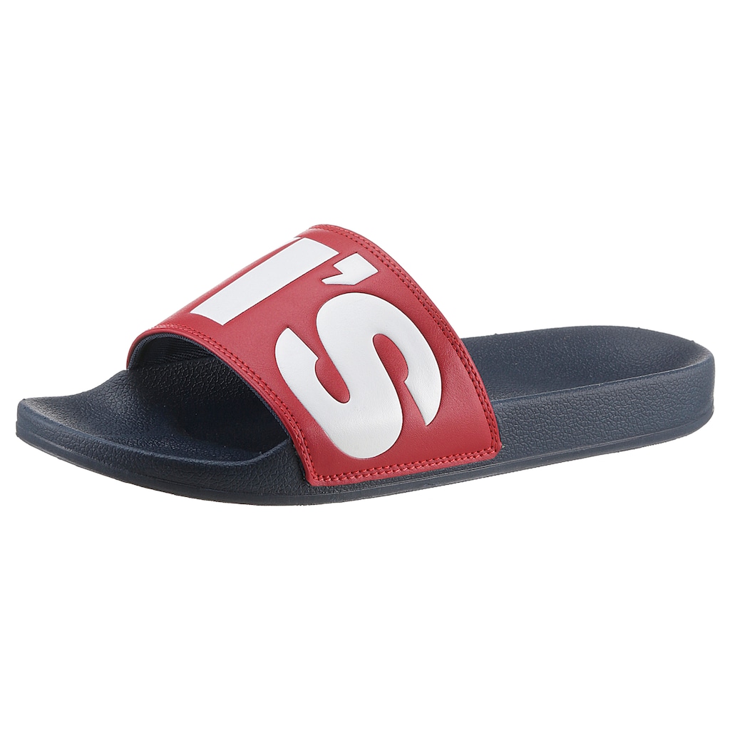 Levi's® Badepantolette »JUNE L«, Sommerschuh, Poolslides, Schlappen, mit plakativem Logo