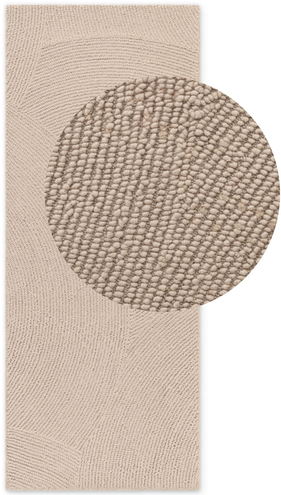 HANSE Home Wollteppich »Eleni«, rechteckig, 18 mm Höhe, Handgetuftet, Wolle, Natur, Wohnzimmer, Schlafzimmer, Skandi, Hygge